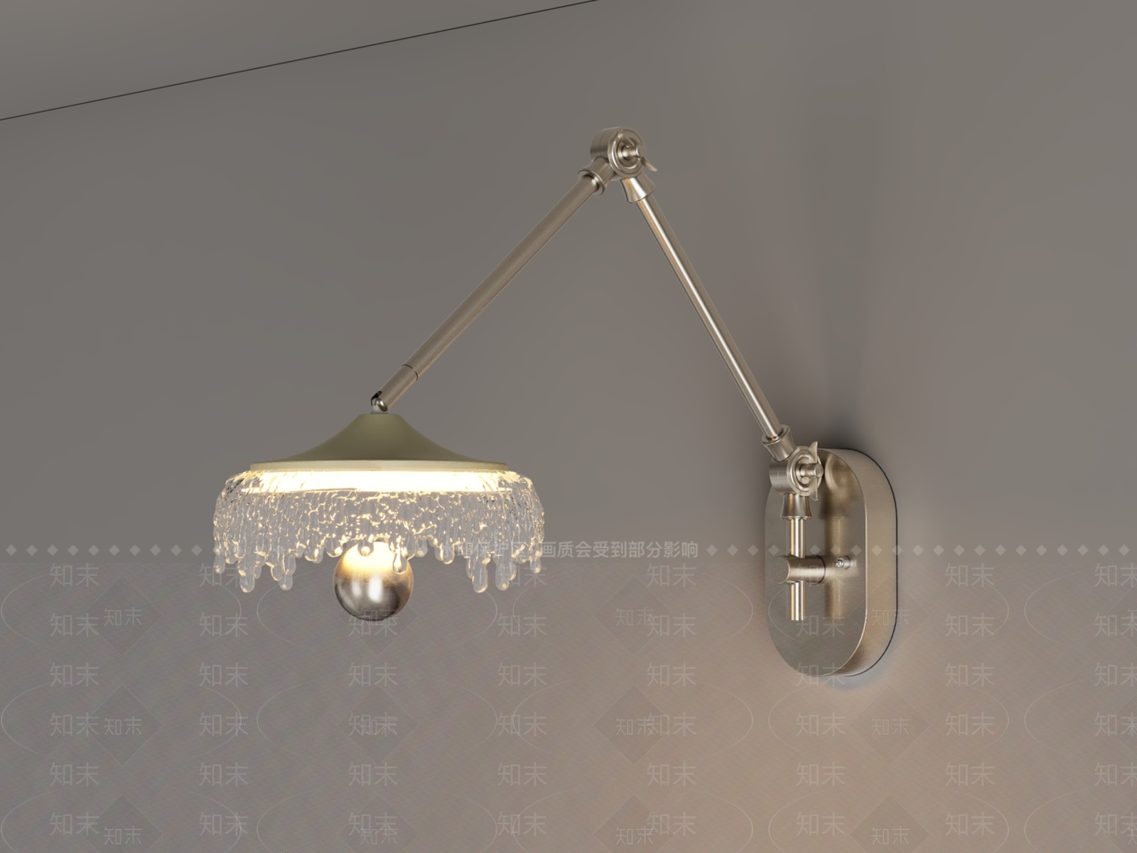 轻奢金属壁灯3D模型下载【ID:1232028728】