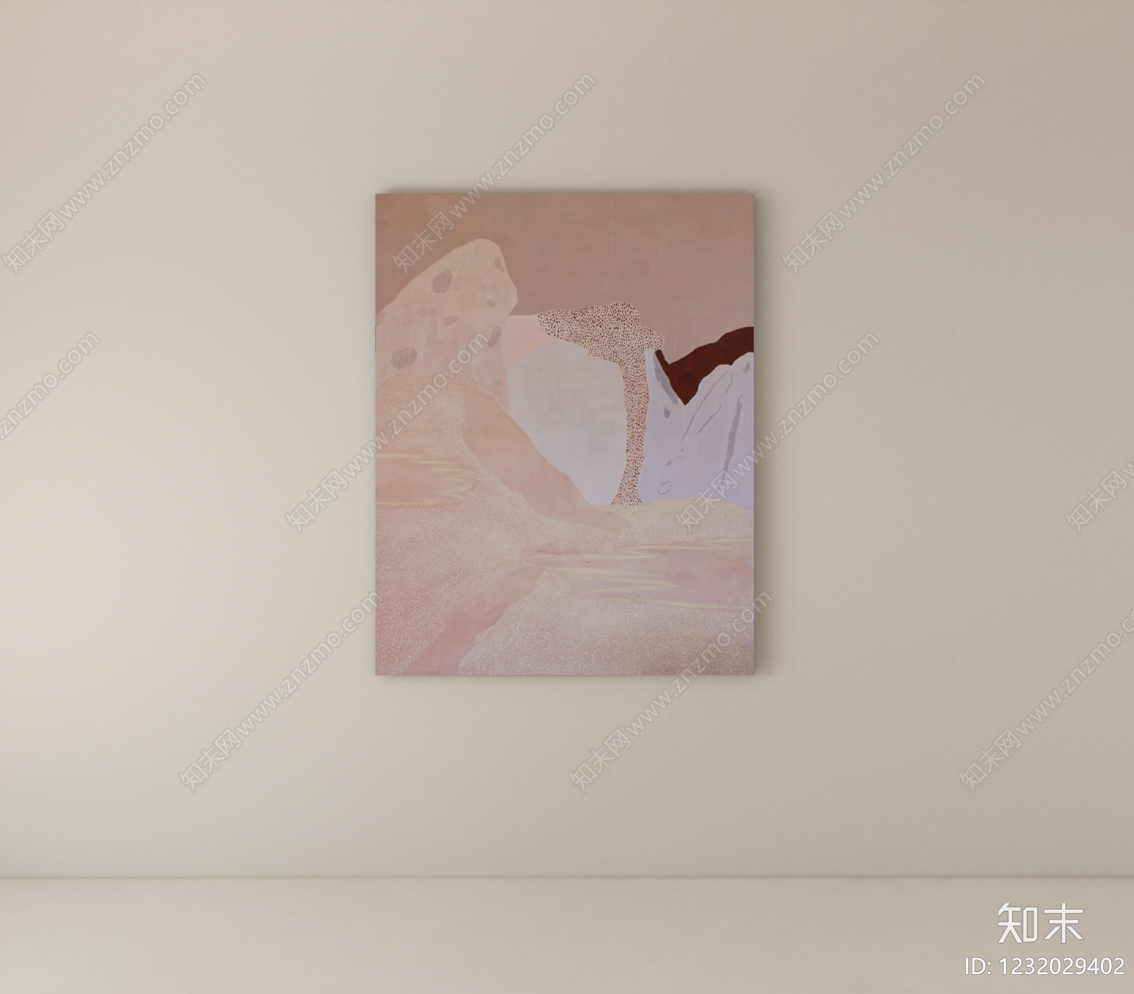 极简抽象画SU模型下载【ID:1232029402】