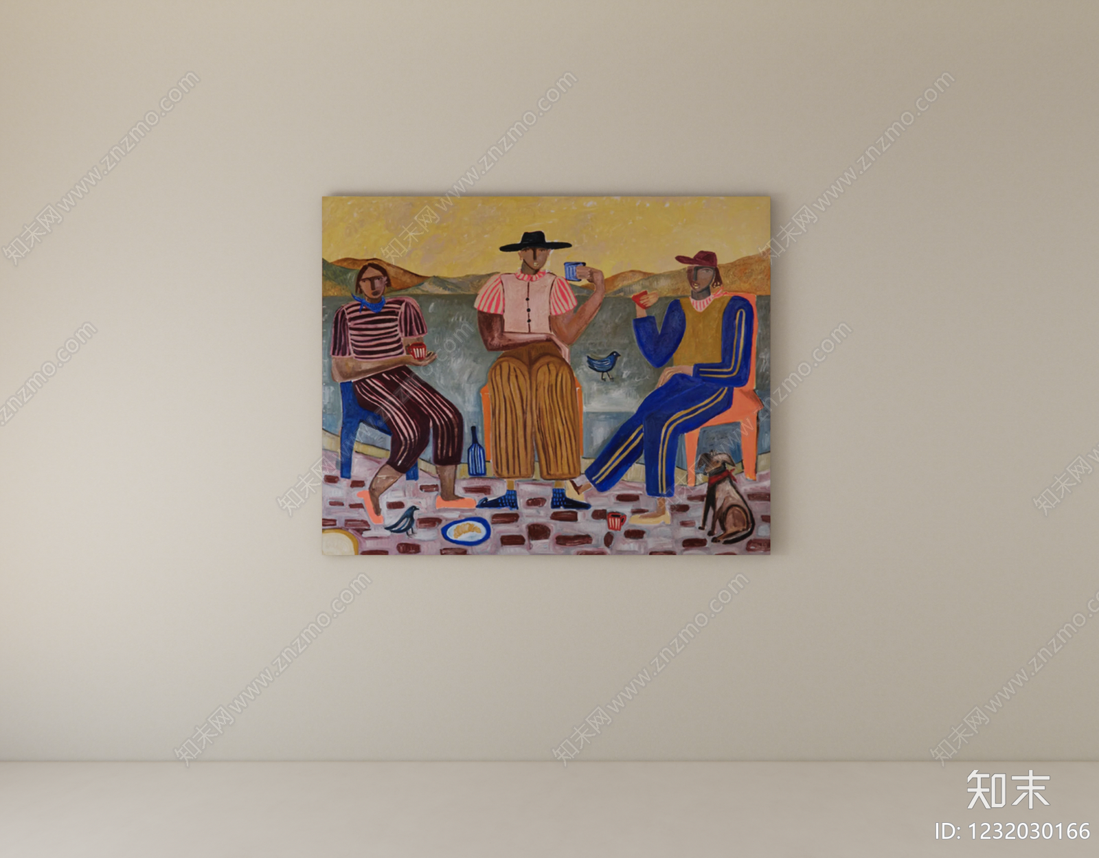 极简油画SU模型下载【ID:1232030166】
