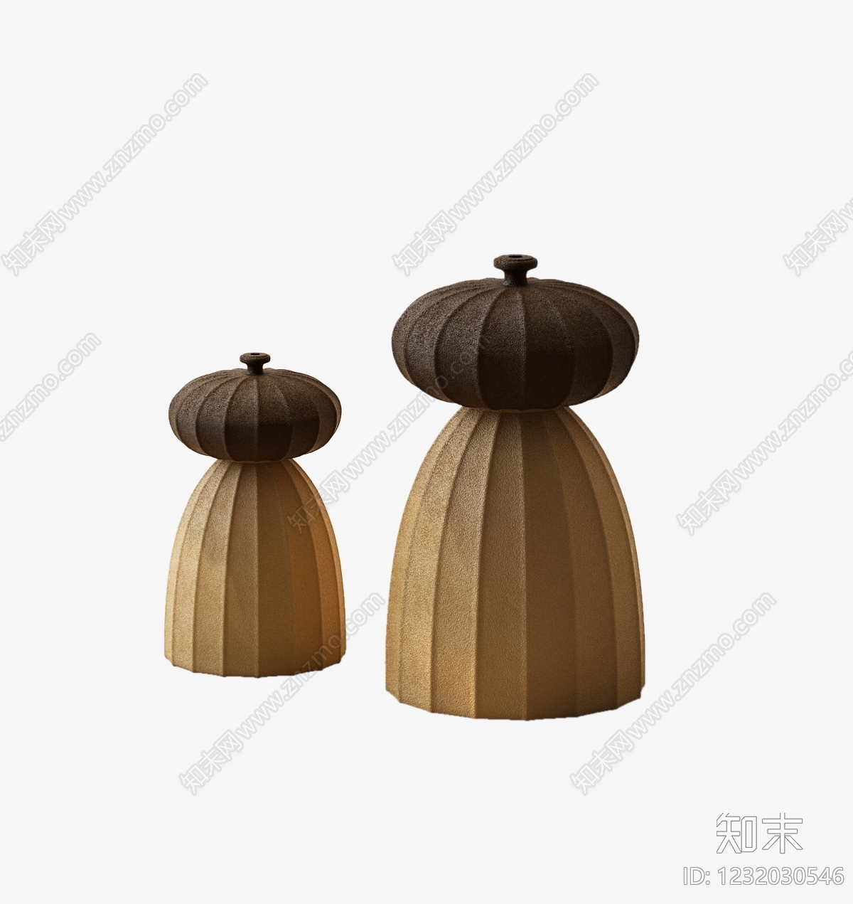 侘寂摆件组合3D模型下载【ID:1232030546】