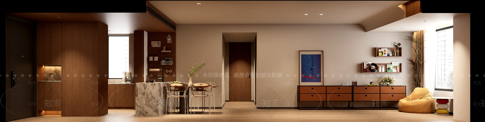中古风客餐厅SU模型下载【ID:1232032789】