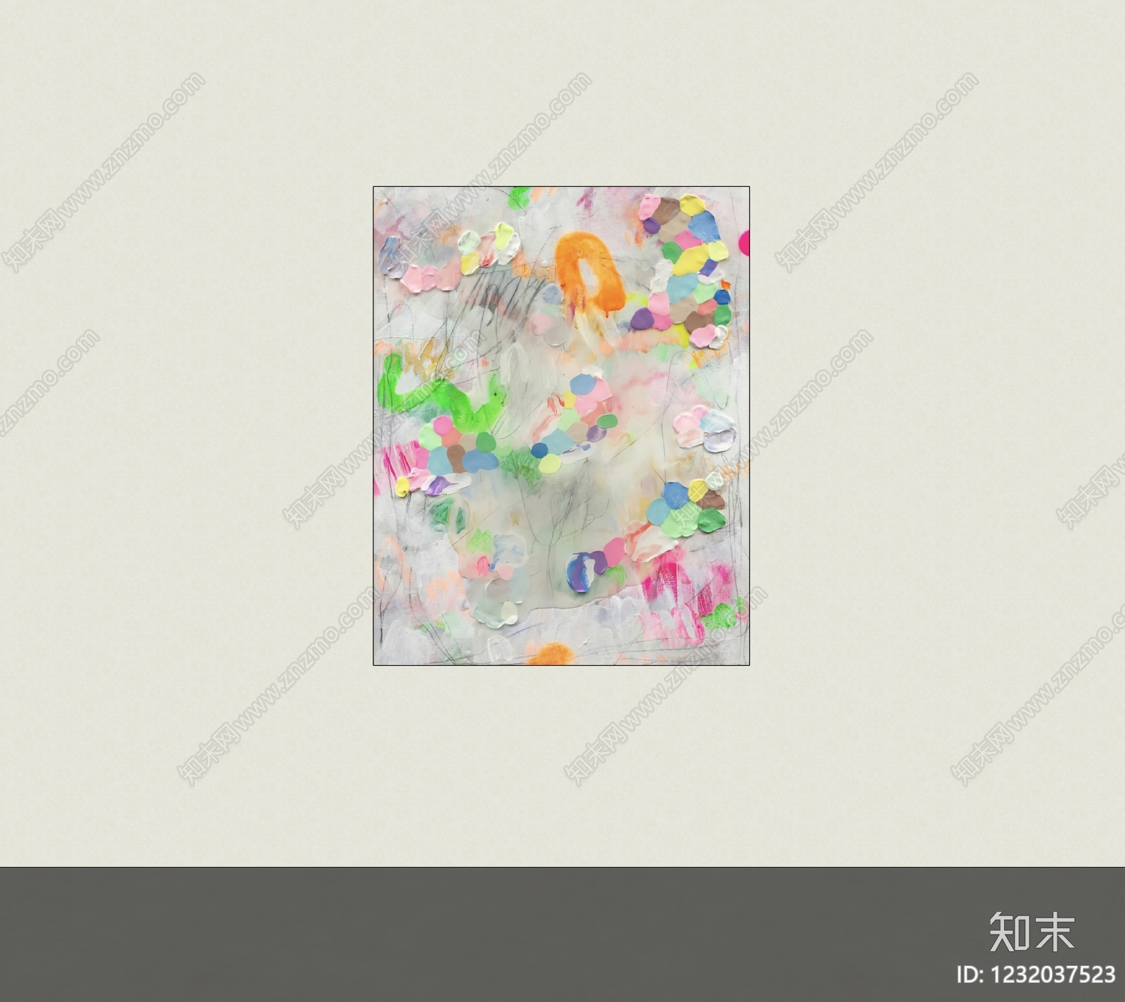 极简抽象画SU模型下载【ID:1232037523】