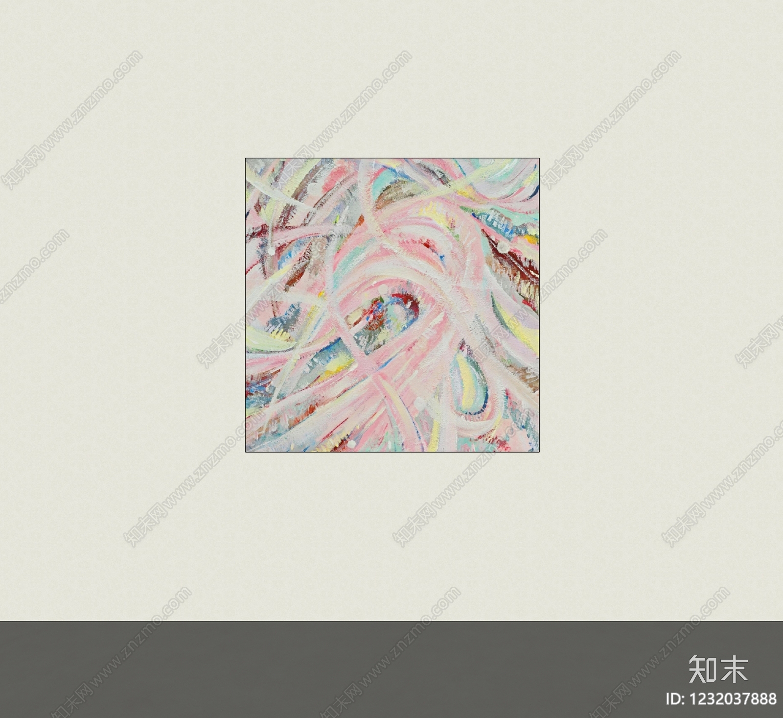 极简抽象画SU模型下载【ID:1232037888】