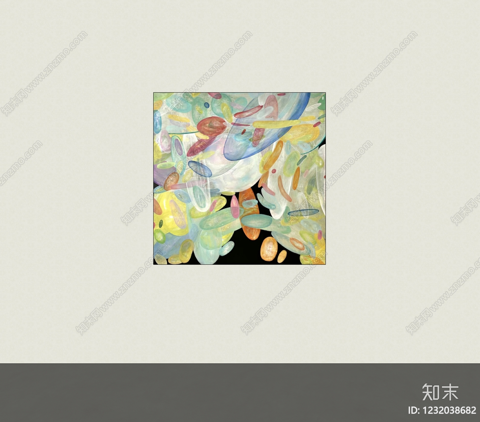 极简抽象画SU模型下载【ID:1232038682】