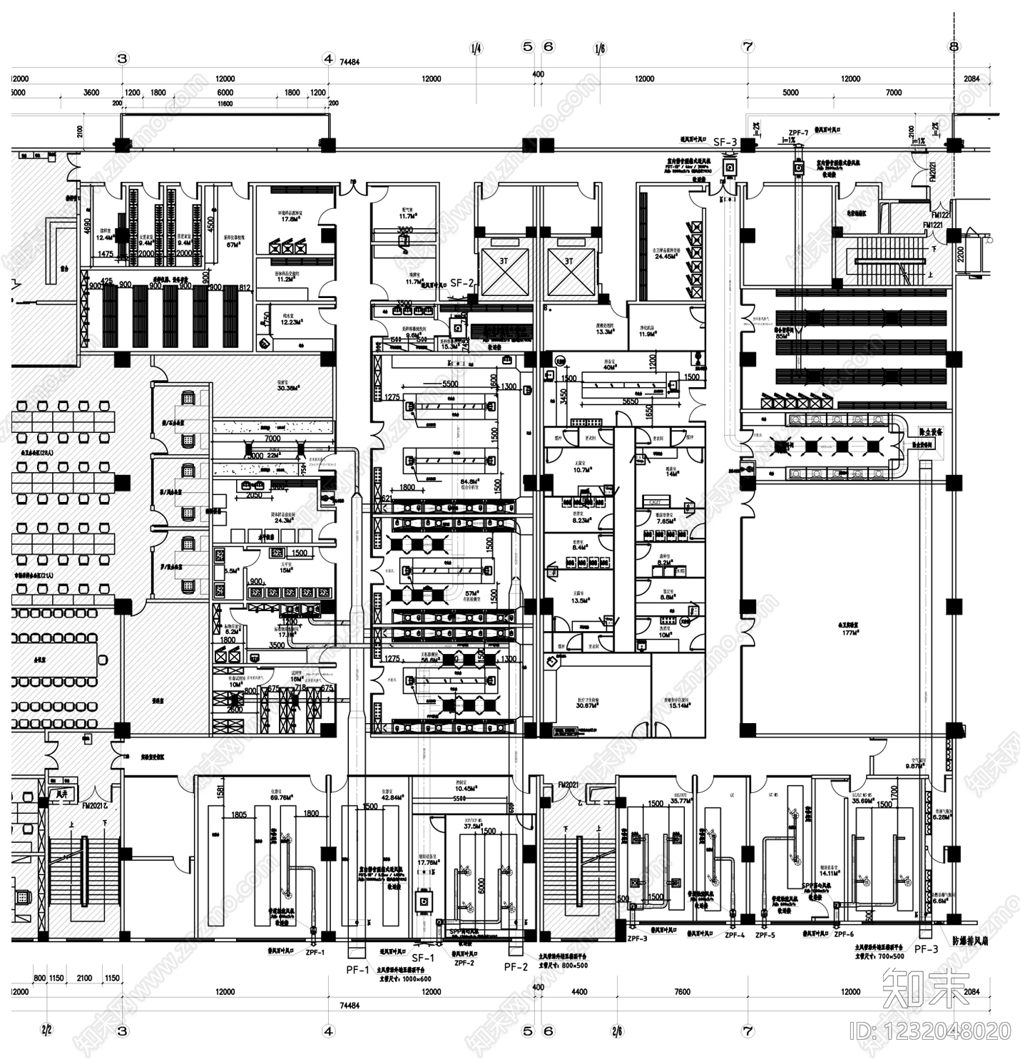 实验室cad施工图下载【ID:1232048020】