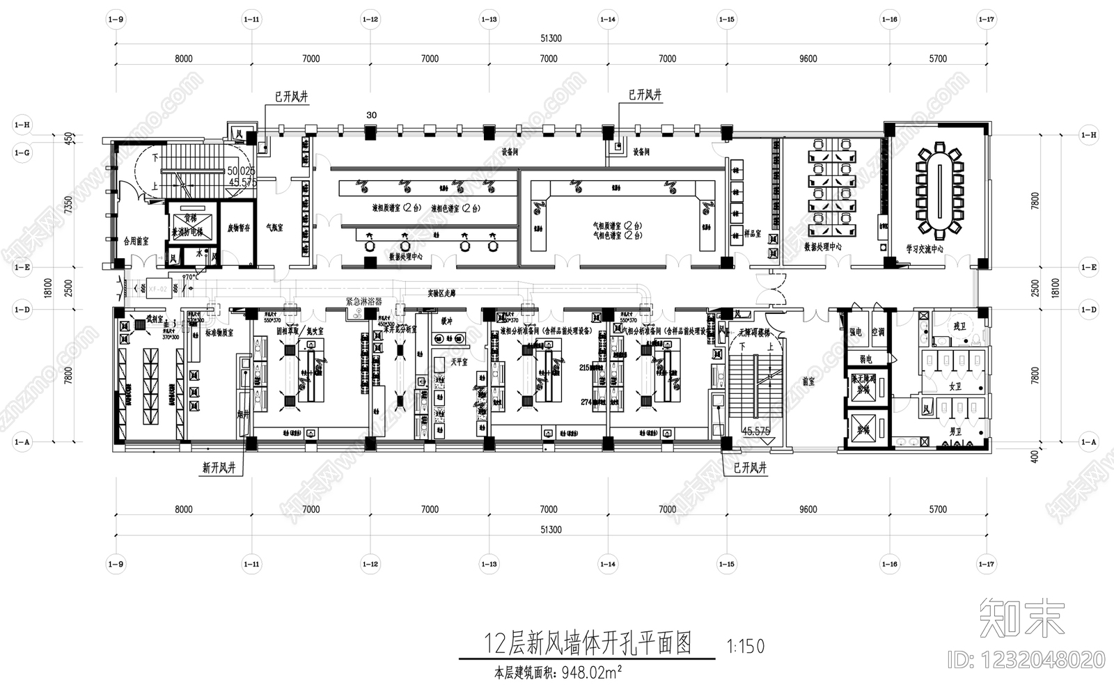 实验室cad施工图下载【ID:1232048020】