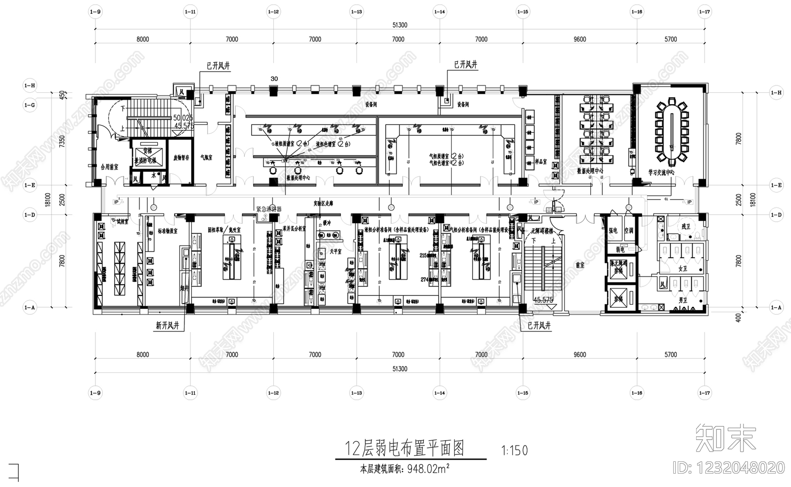 实验室cad施工图下载【ID:1232048020】