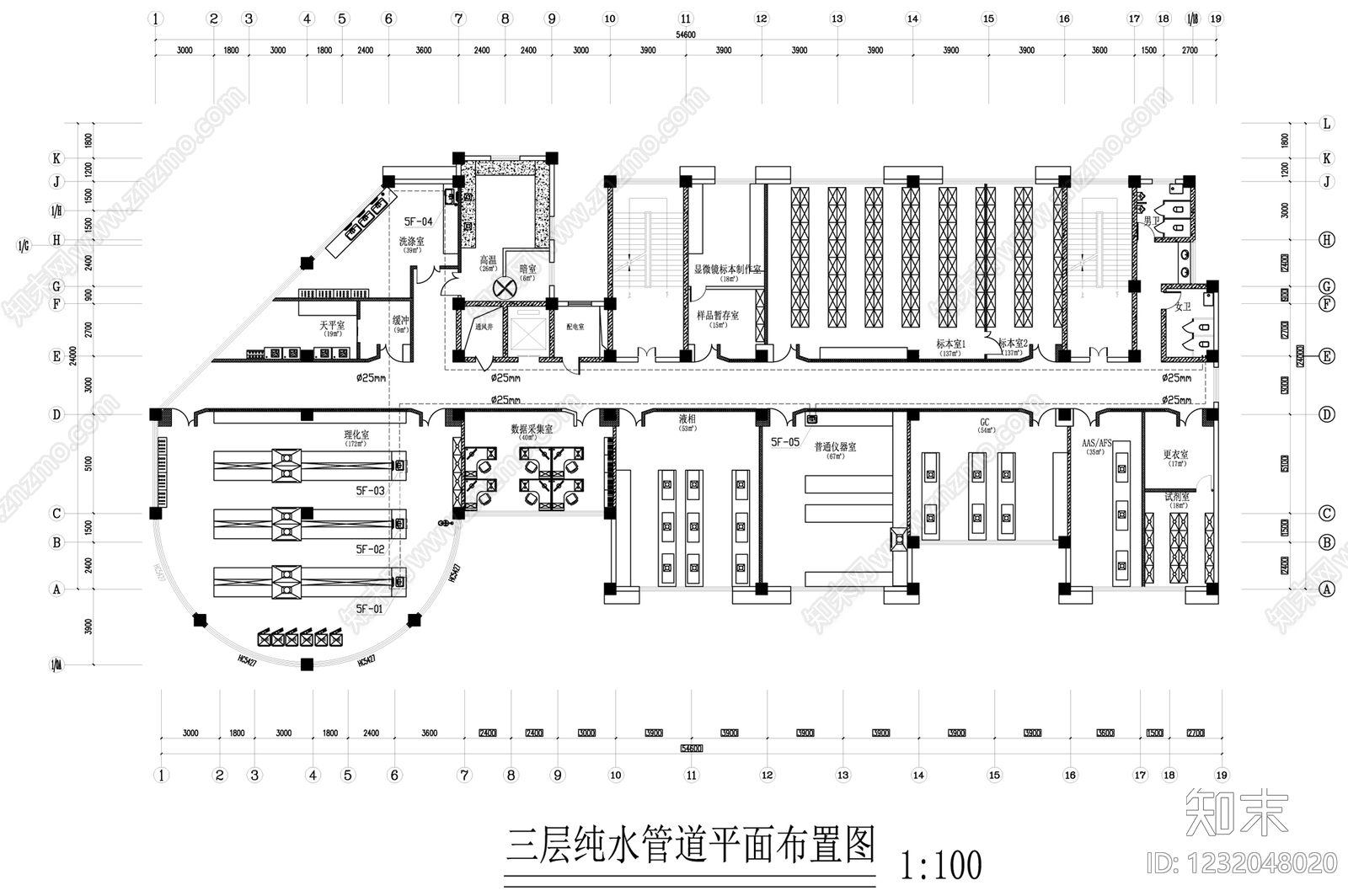 实验室cad施工图下载【ID:1232048020】