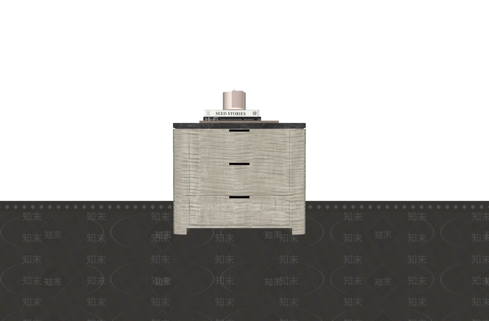 轻奢床头柜SU模型下载【ID:1232051418】