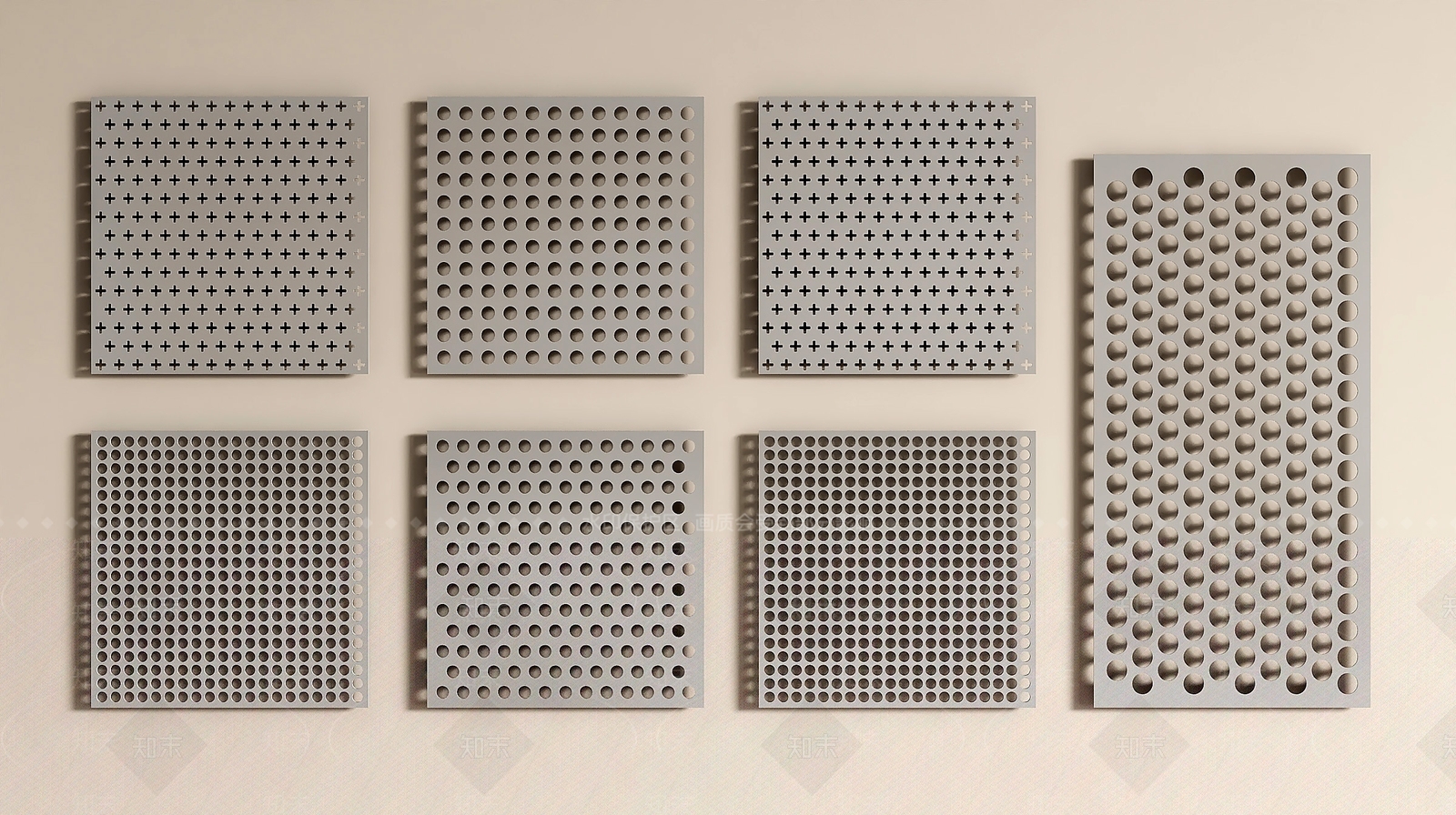 极简冲孔板3D模型下载【ID:1232056249】