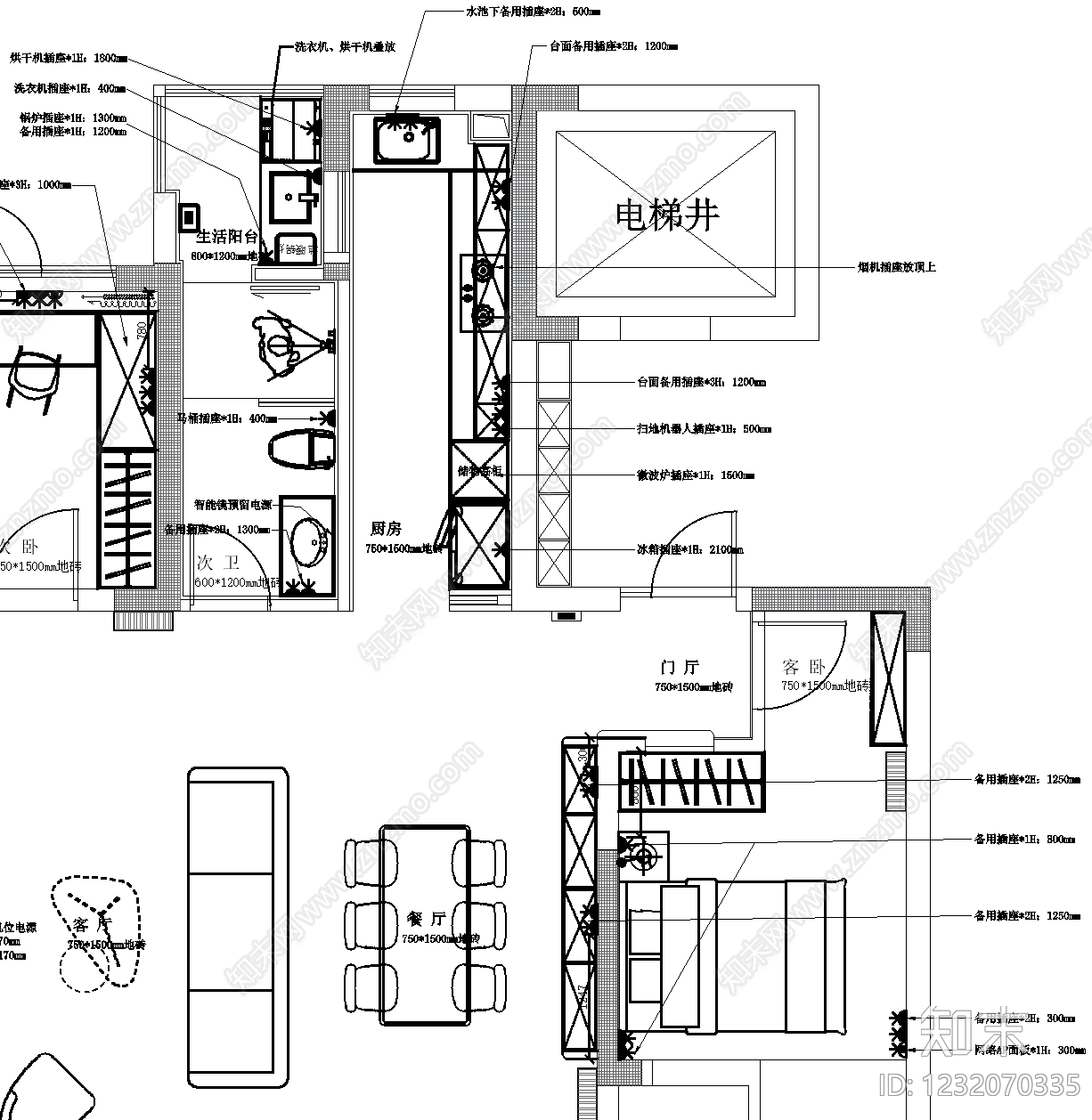 大平层cad施工图下载【ID:1232070335】