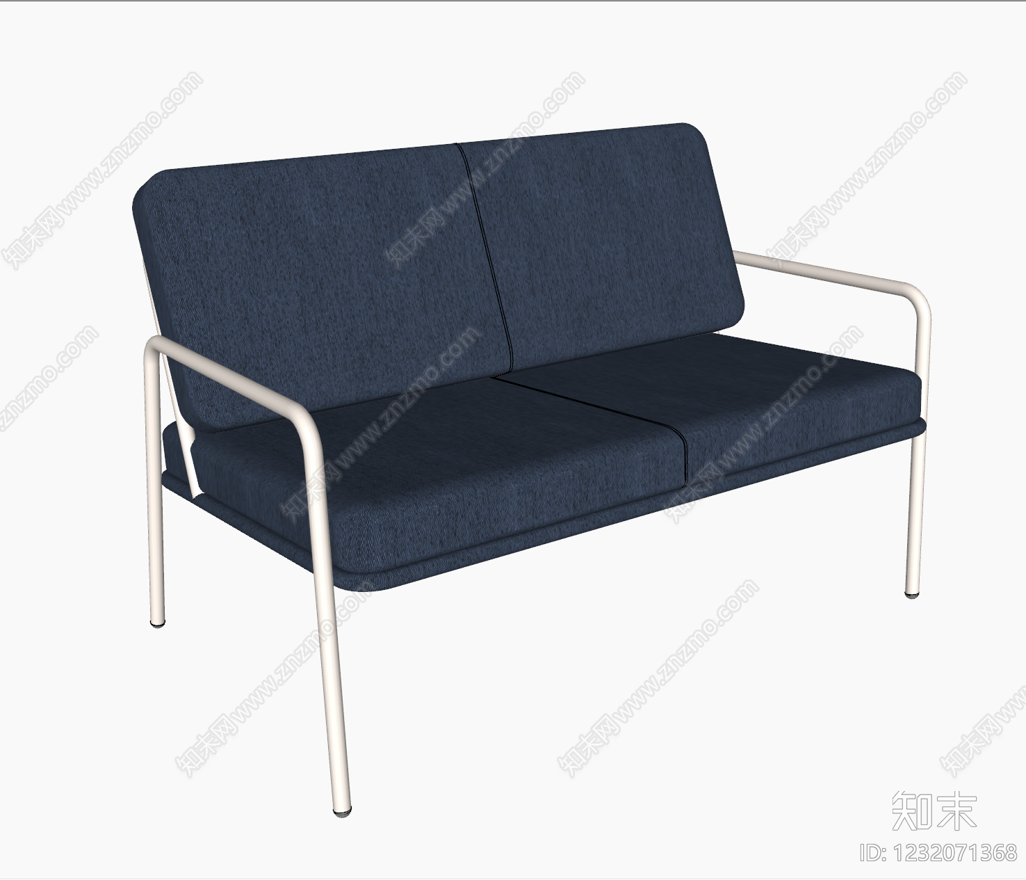 现代简约双人沙发SU模型下载【ID:1232071368】