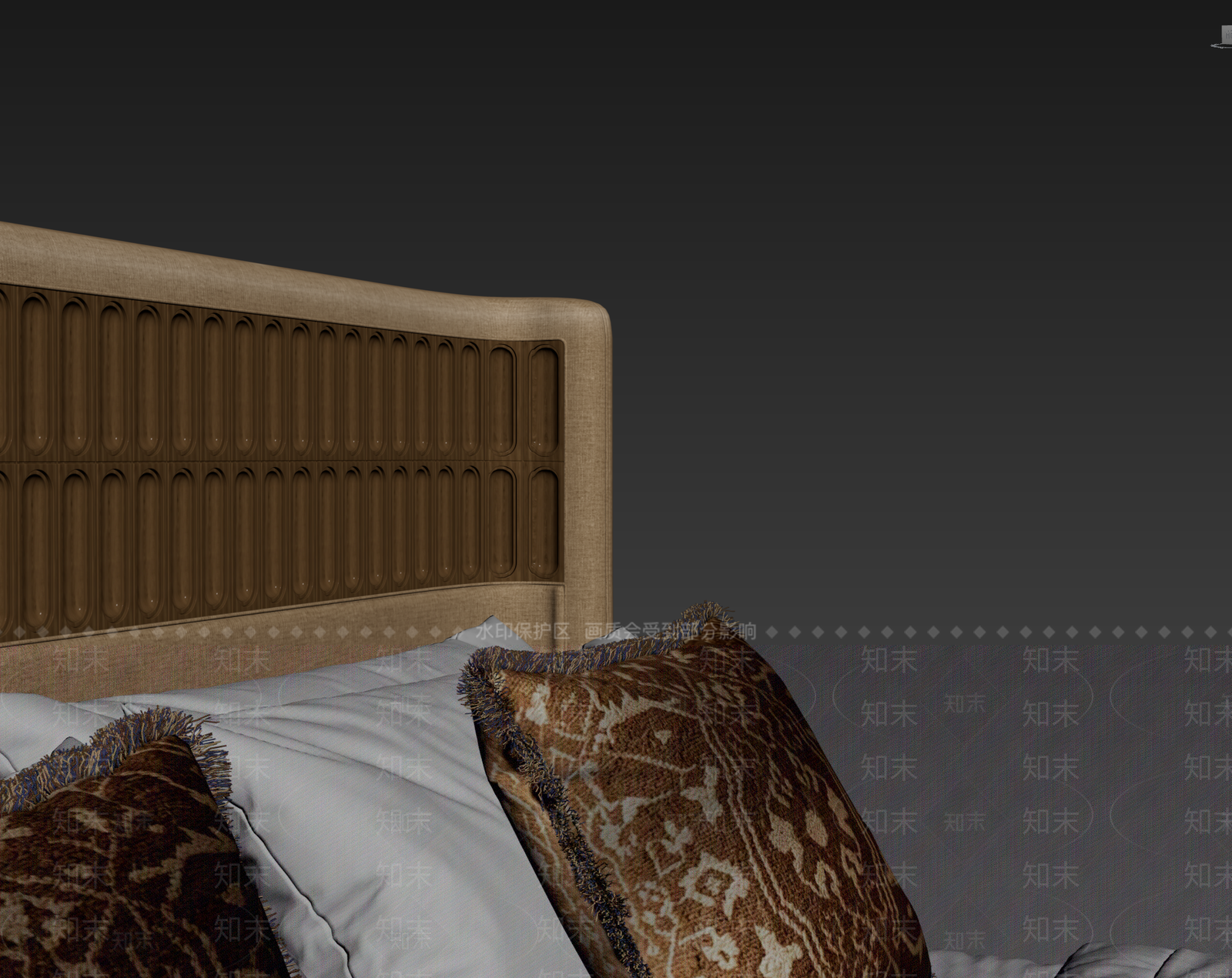 双人床3D模型下载【ID:1232076059】