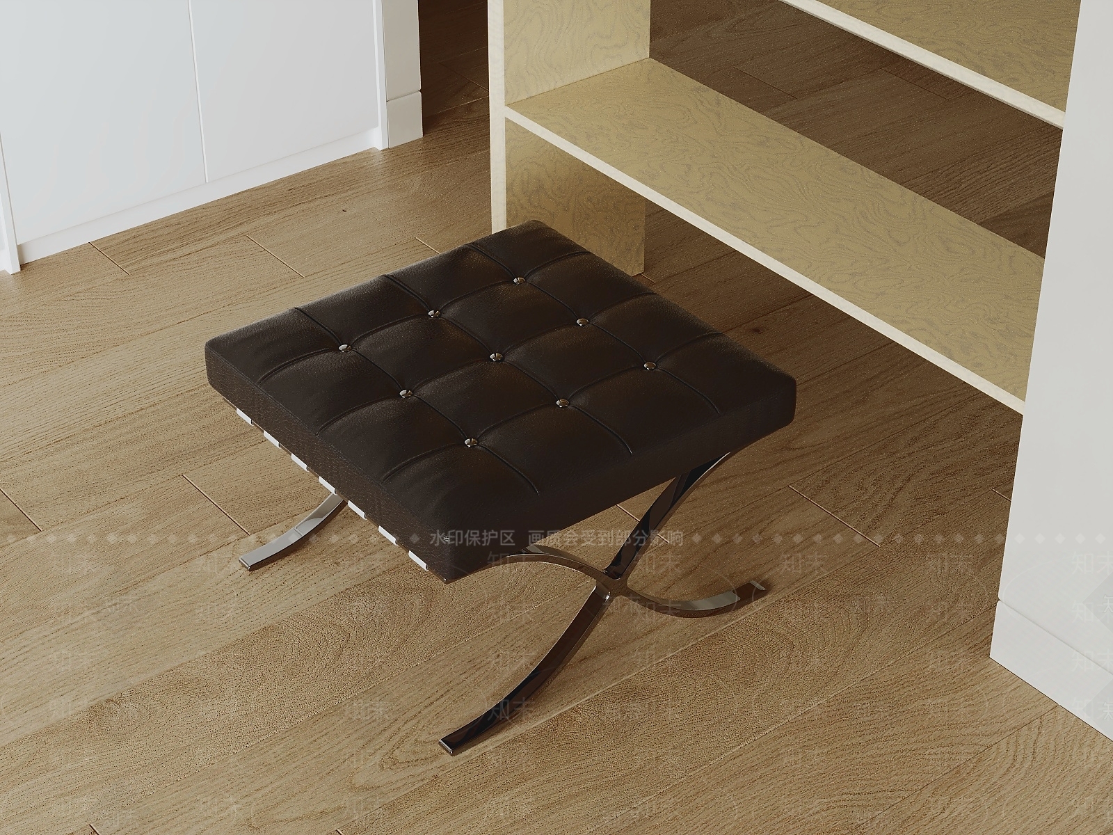 轻奢沙发凳3D模型下载【ID:1232076506】