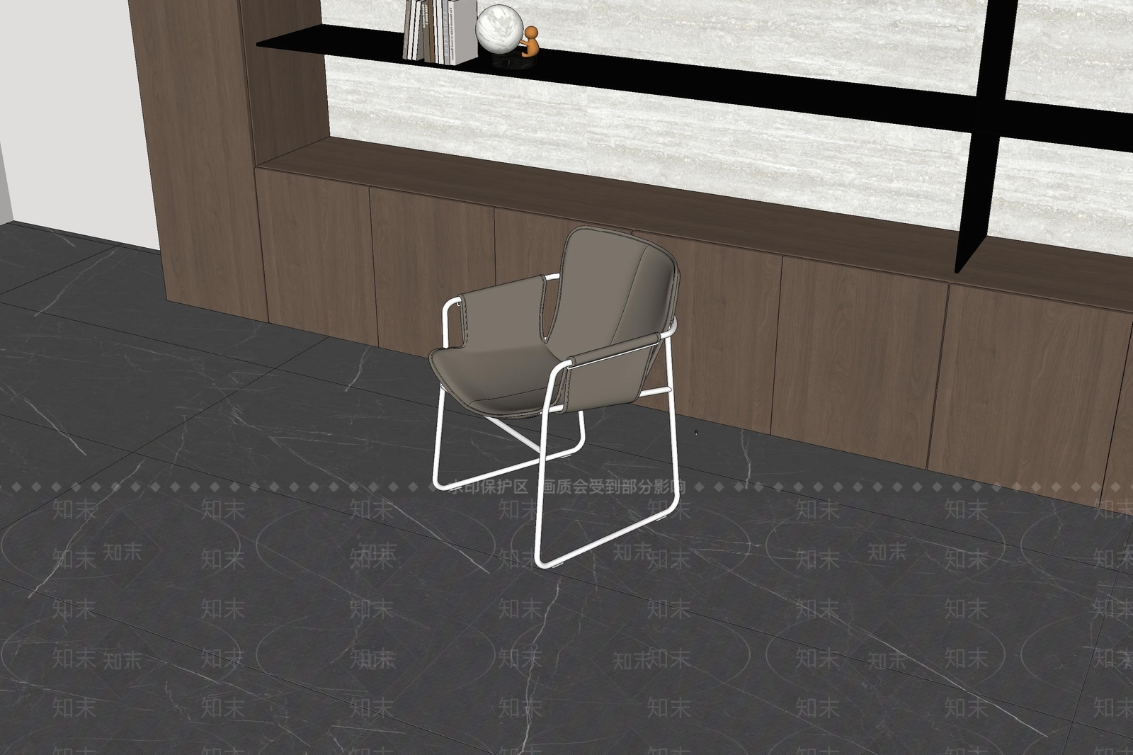 意式极简休闲椅SU模型下载【ID:1232077329】