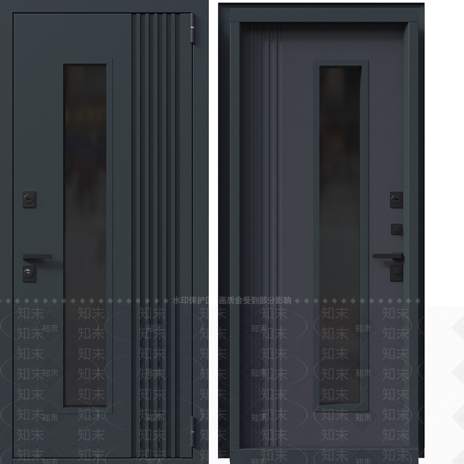 意式极简单开门3D模型下载【ID:1232078358】