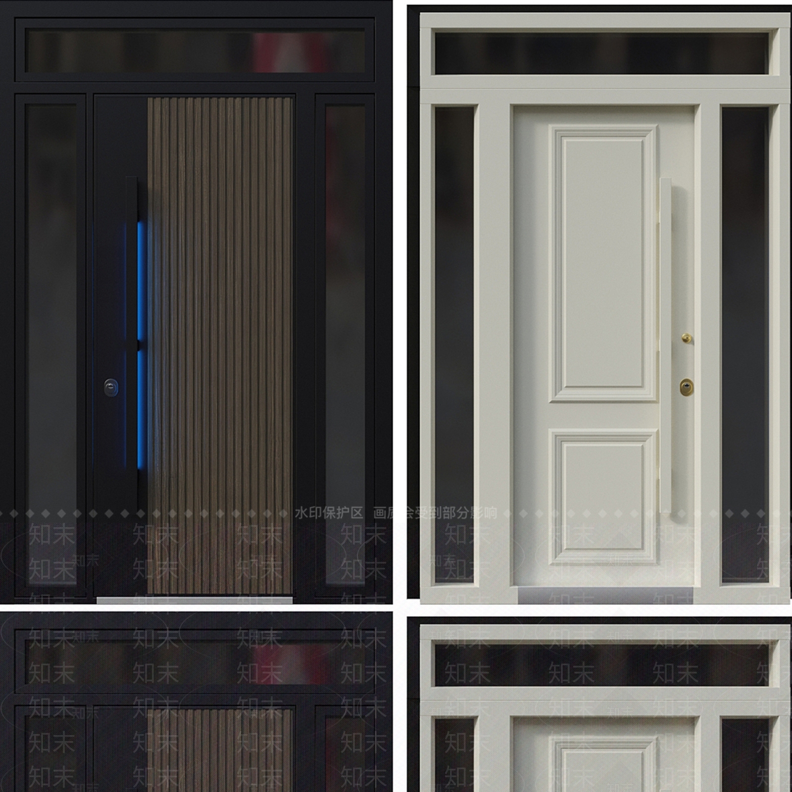 现代简约单开门3D模型下载【ID:1232078492】