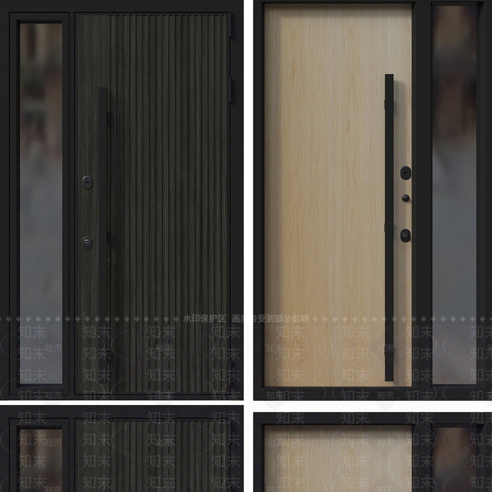 意式极简单开门3D模型下载【ID:1232078484】