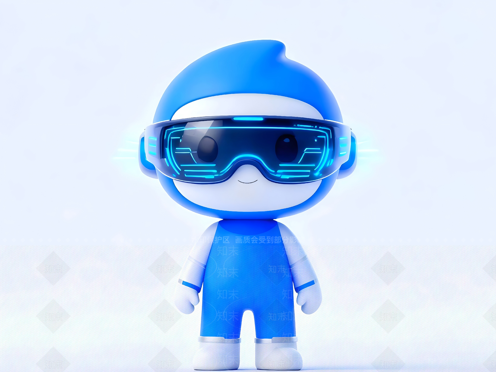 未来主义虚拟人物3D模型渲染效果图