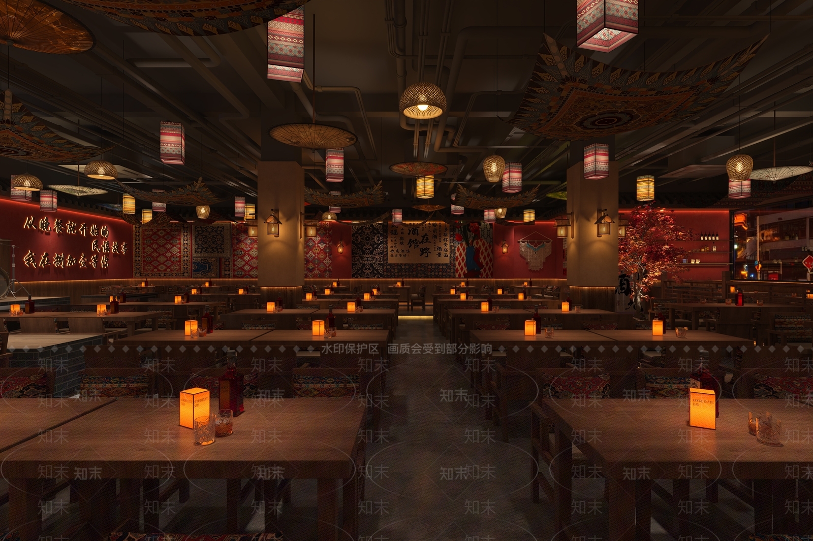 中式酒馆3D模型下载【ID:1232083185】