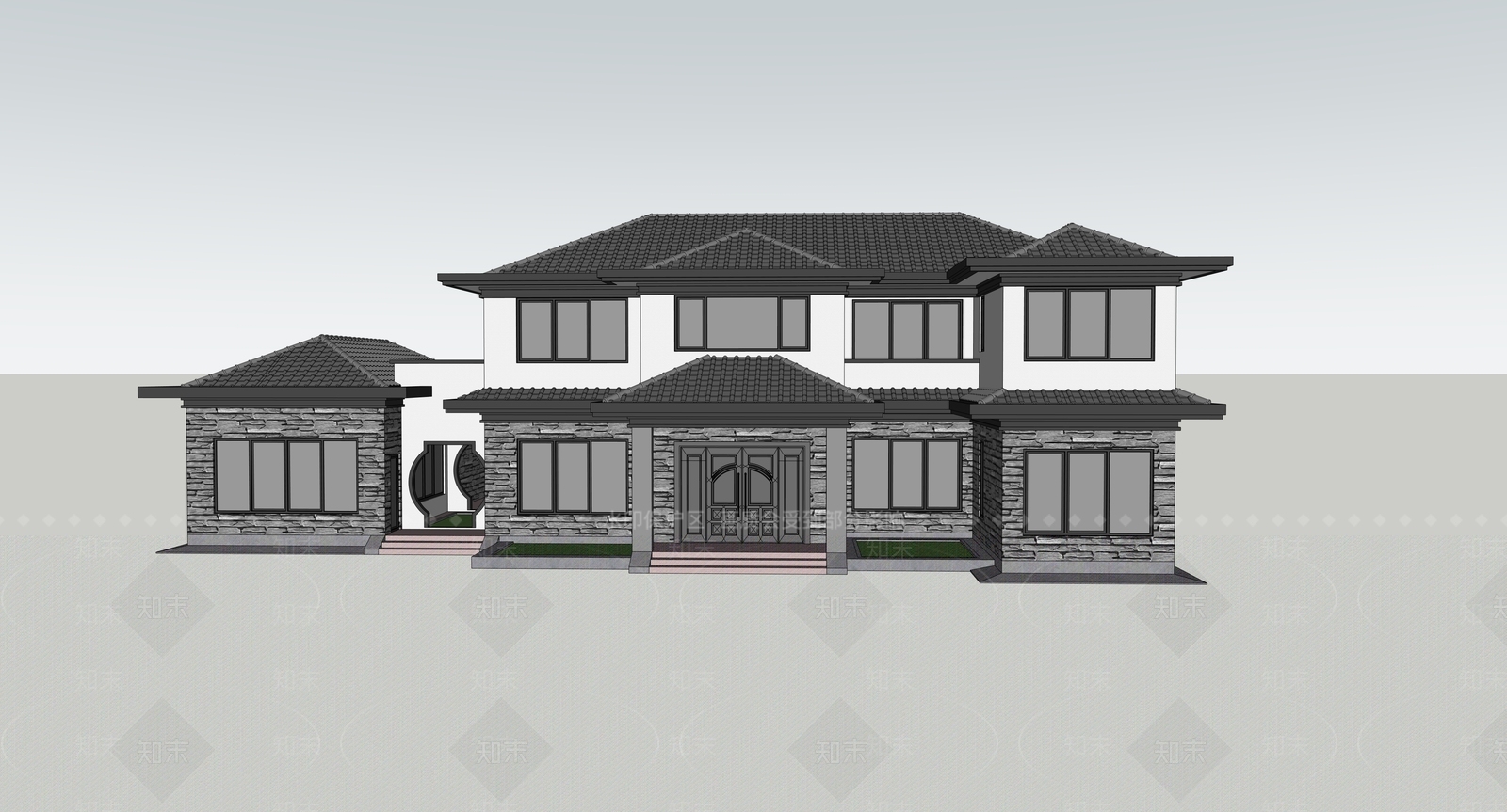 别墅SU模型下载【ID:1232084885】