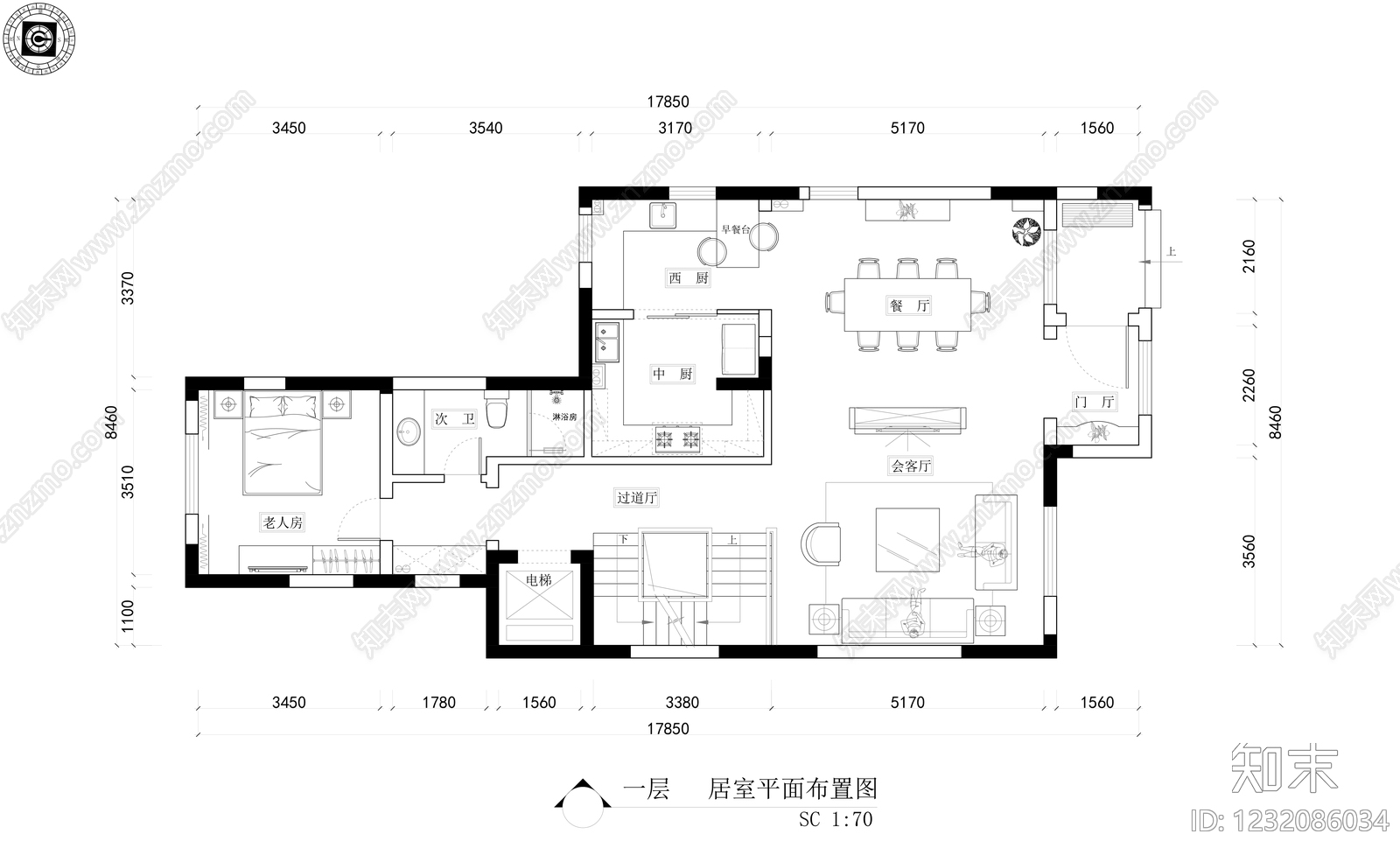 别墅cad施工图下载【ID:1232086034】