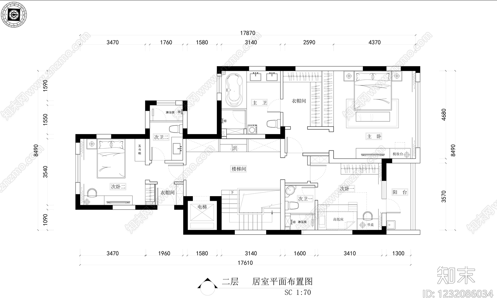 别墅cad施工图下载【ID:1232086034】