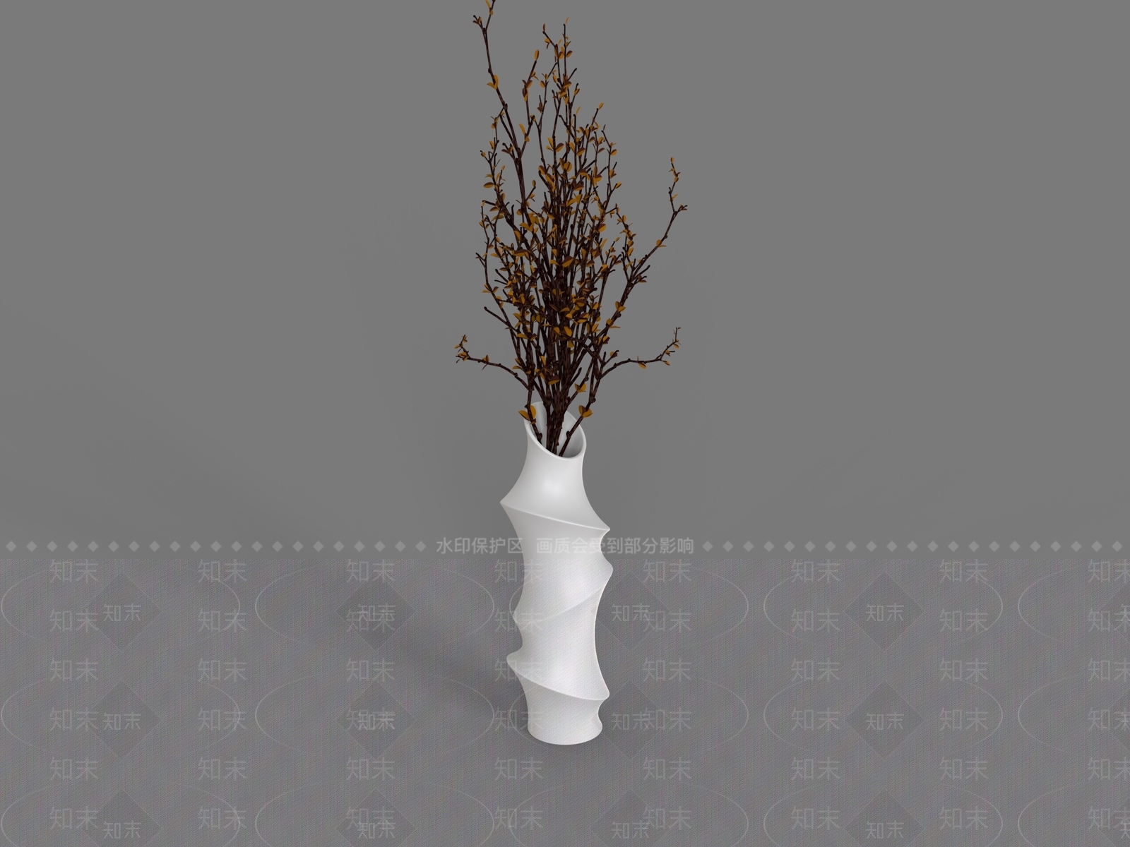 极简花瓶3D模型下载【ID:1232086201】