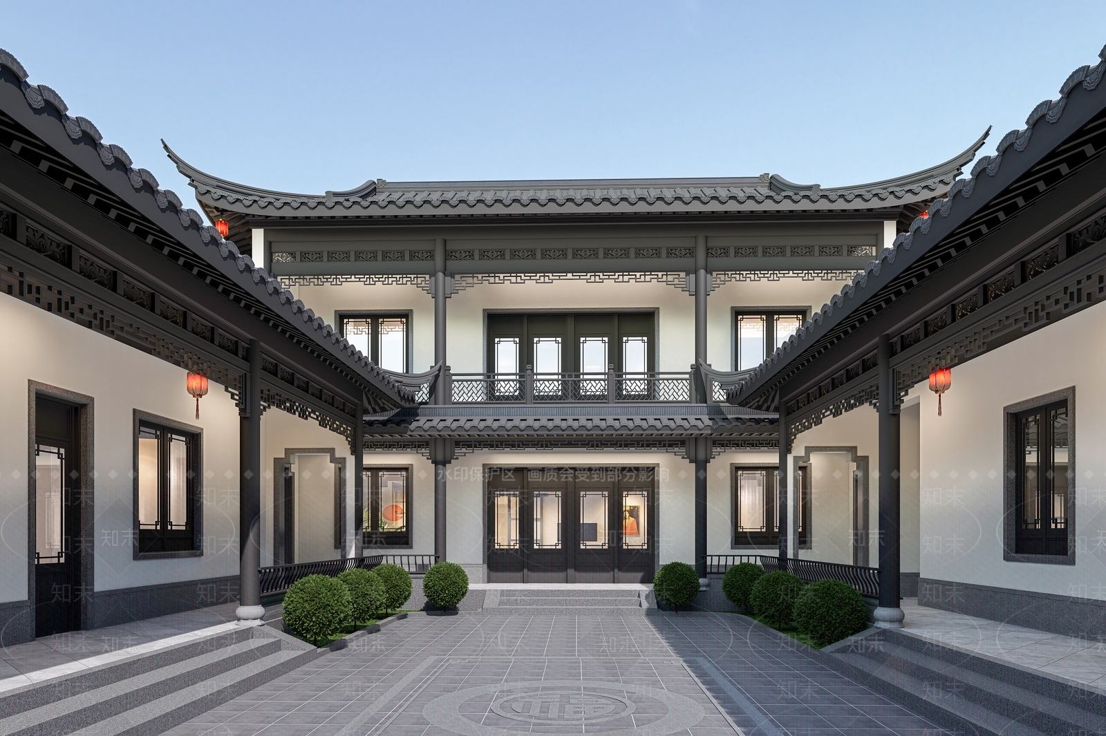 四合院SU模型下载【ID:1232087280】