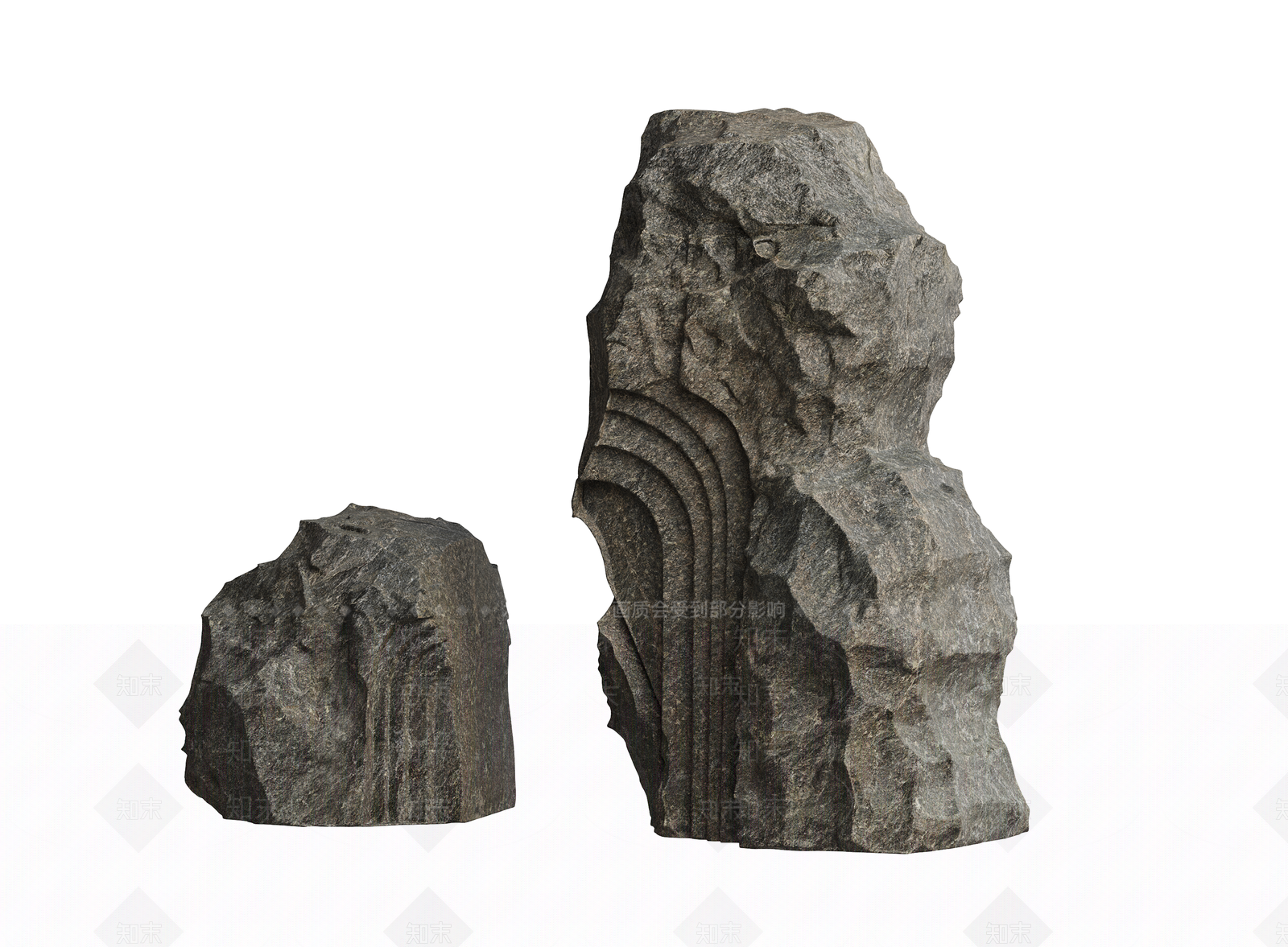 禅意石头3D模型下载【ID:1232088090】