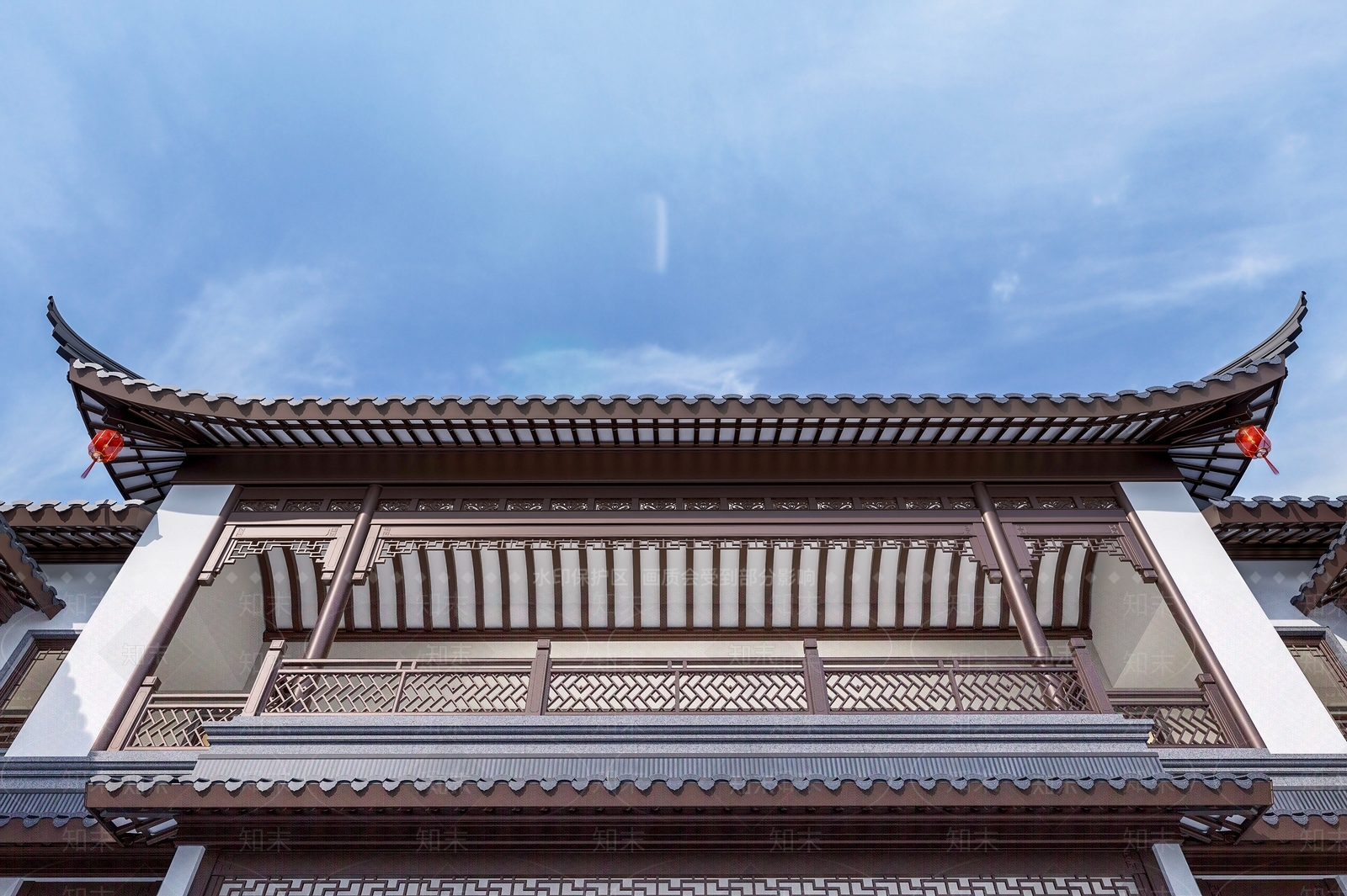 中式古建独栋别墅SU模型下载【ID:1232088350】