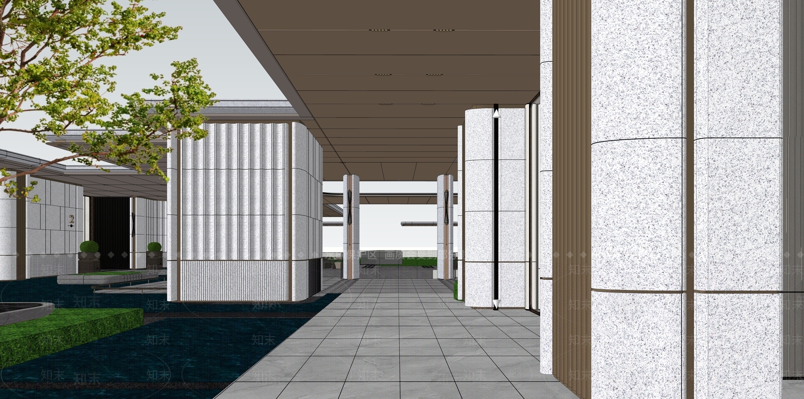 现代主义超高层住宅楼SU模型下载【ID:1232090876】