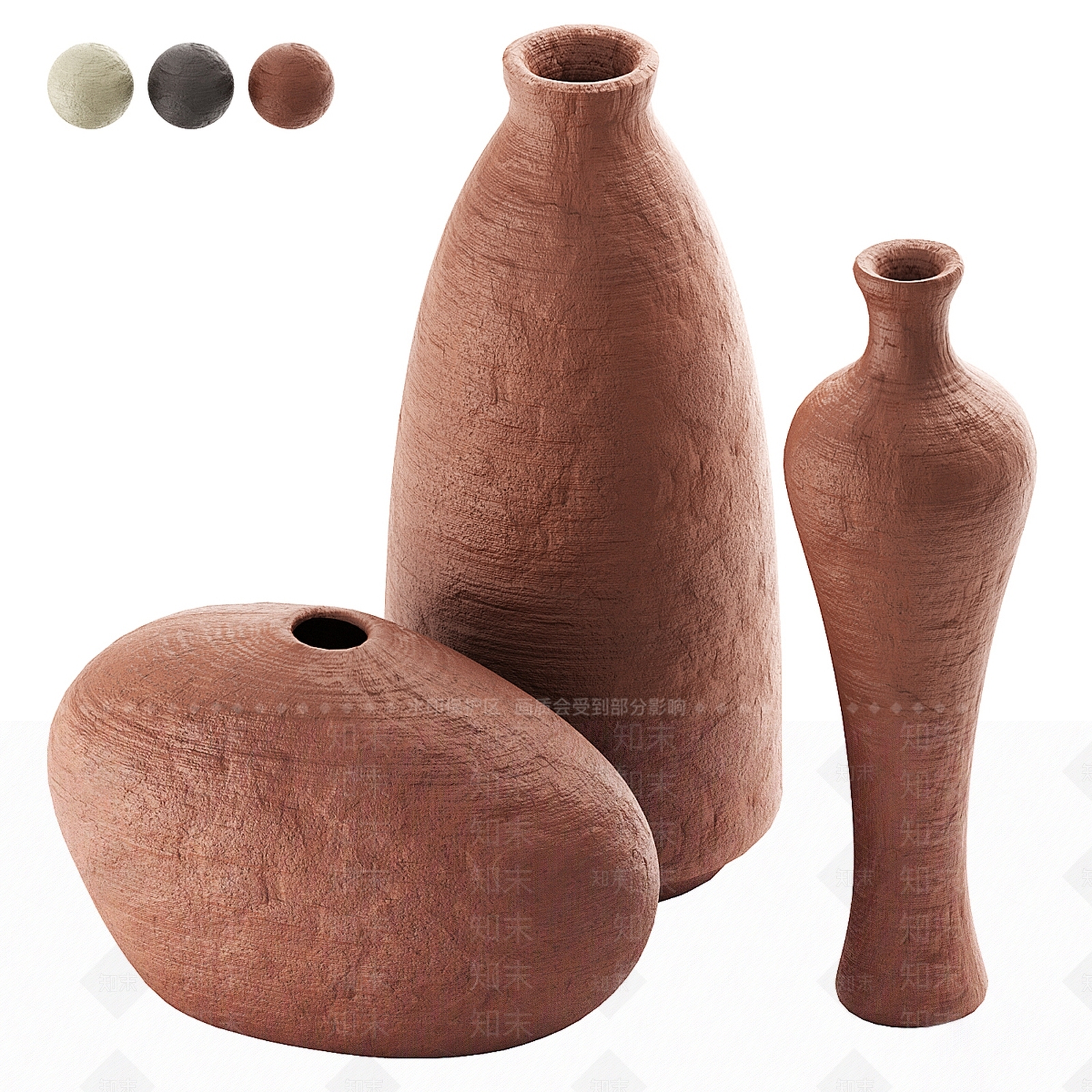 侘寂摆件组合3D模型下载【ID:1232091785】
