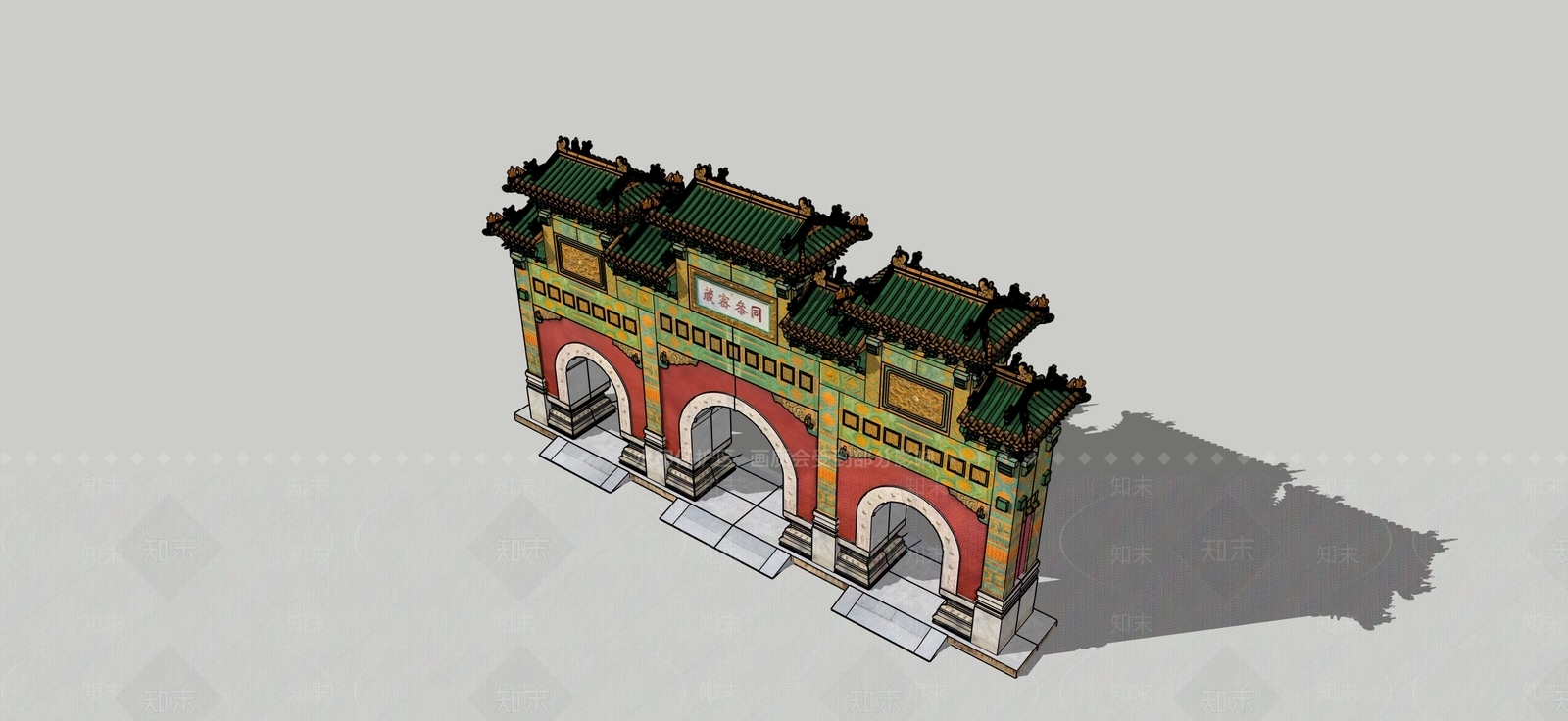 中式古建古建筑SU模型下载【ID:1232095004】