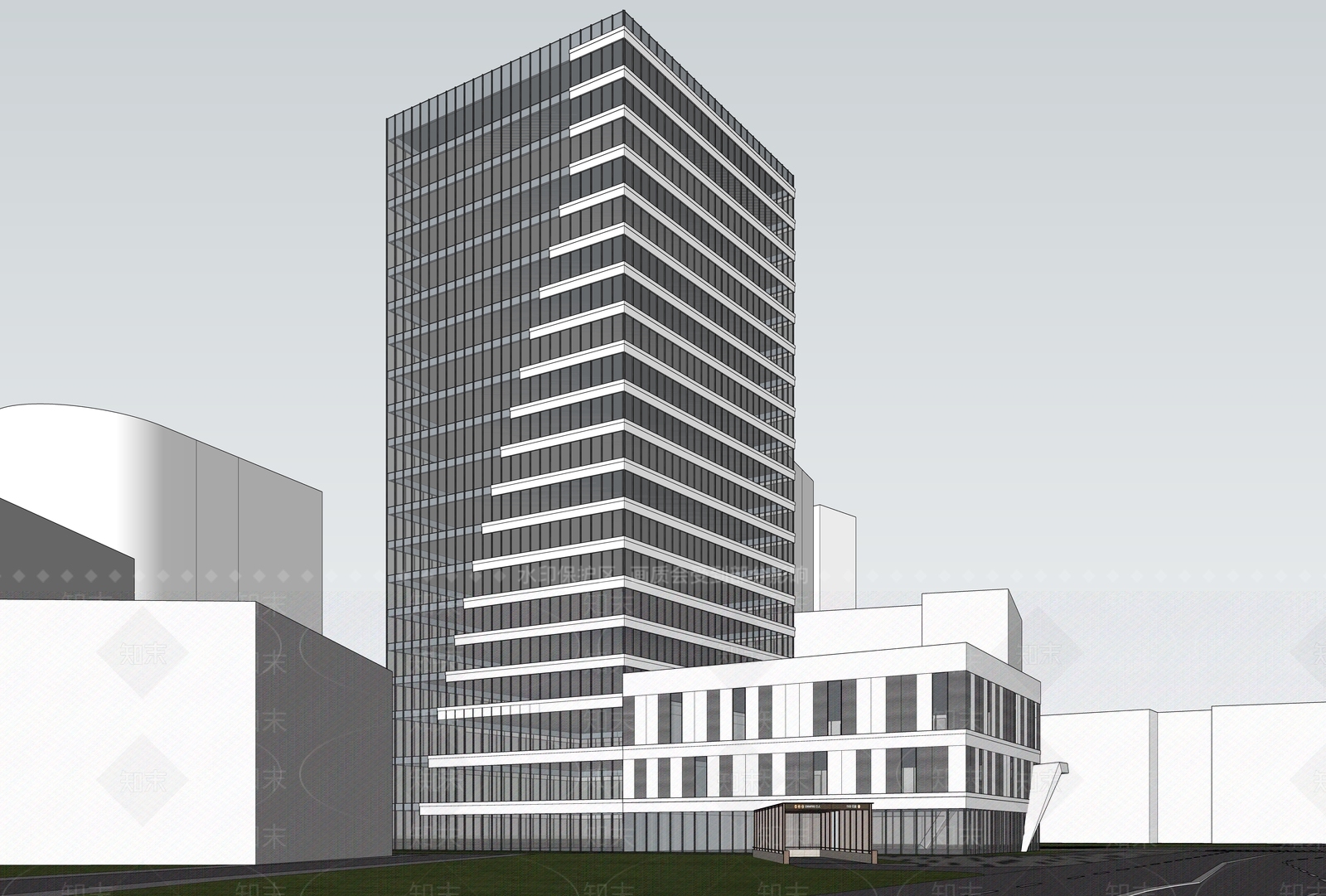 小区建筑SU模型下载【ID:1232095184】