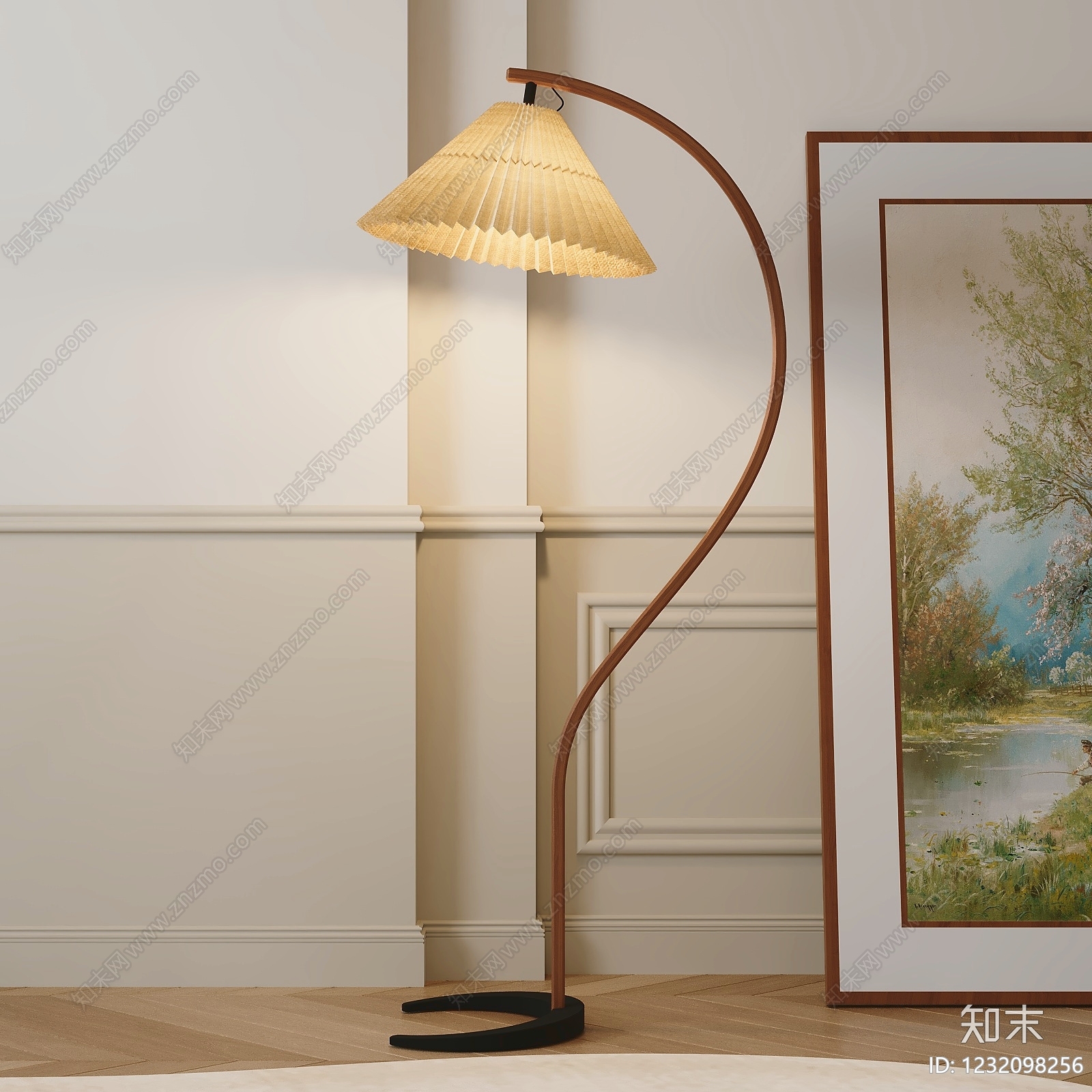 中古风落地灯SU模型下载【ID:1232098256】