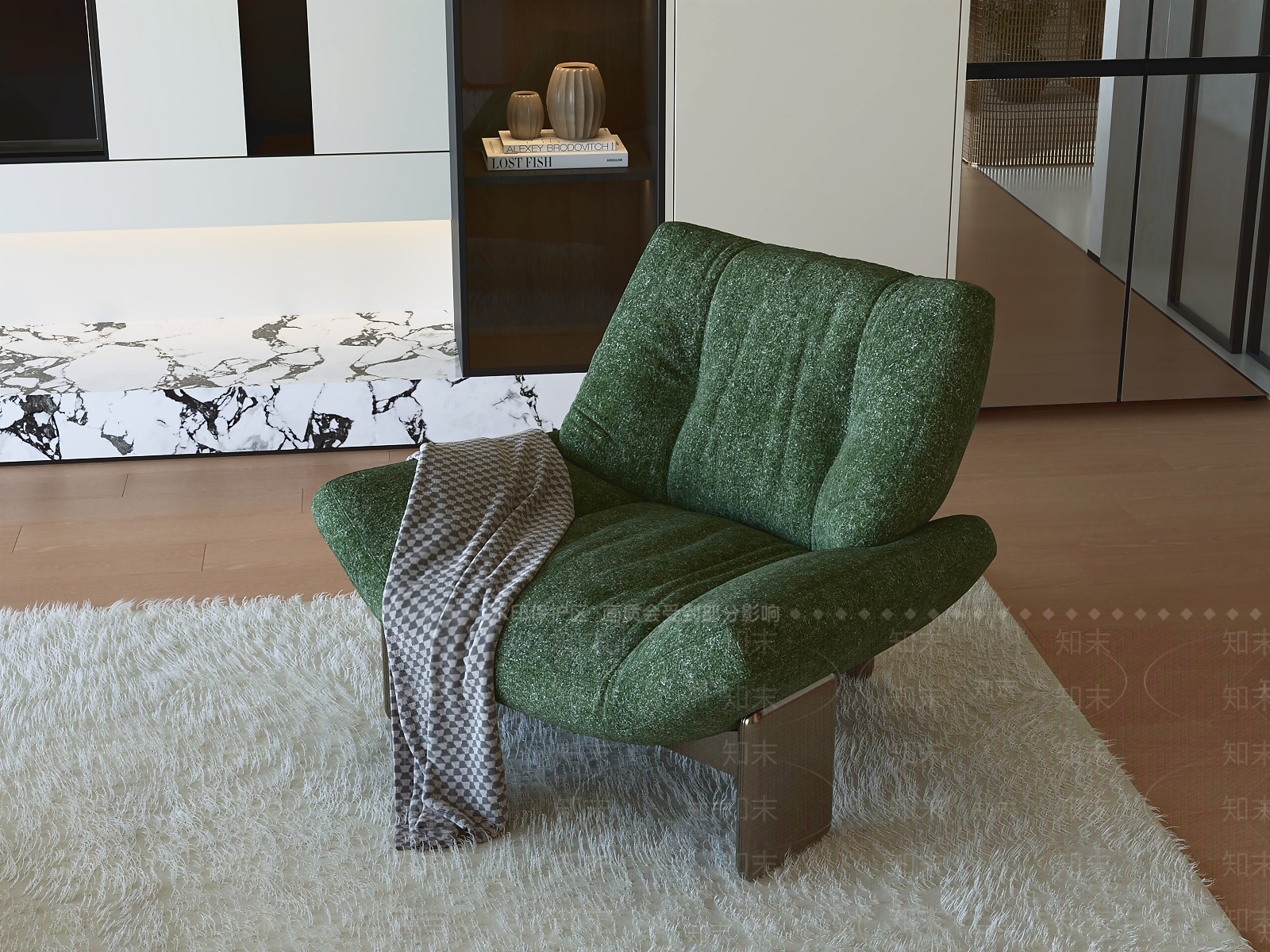 意式极简休闲椅3D模型下载【ID:1232098965】