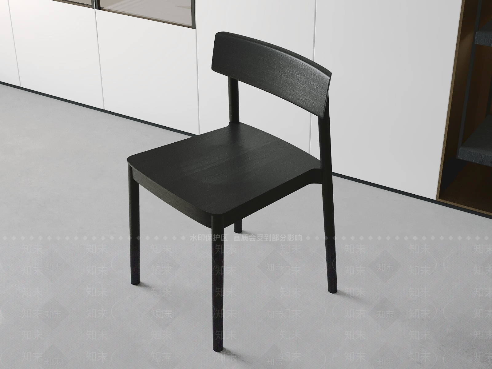 极简餐椅3D模型下载【ID:1232100810】