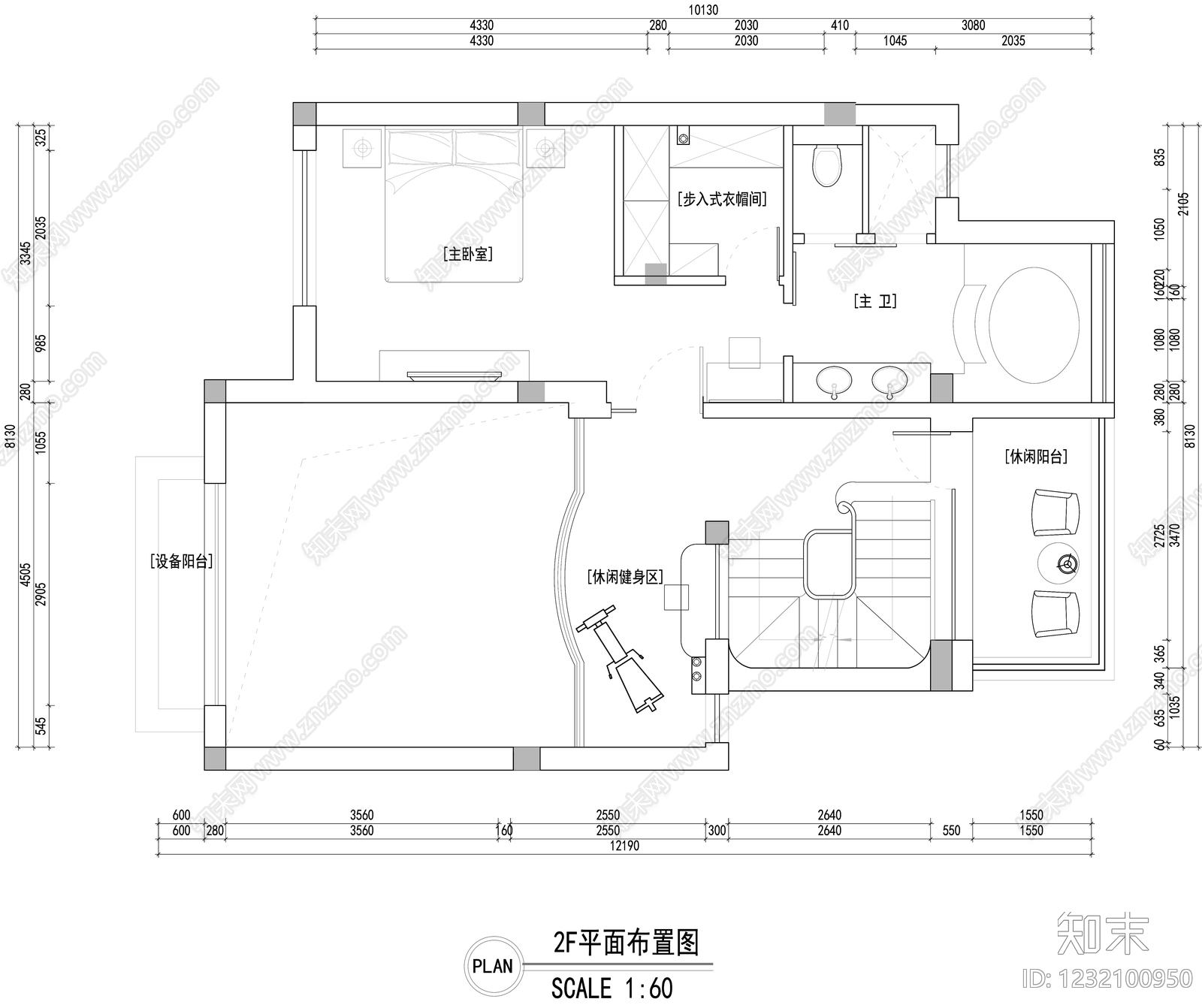 别墅cad施工图下载【ID:1232100950】