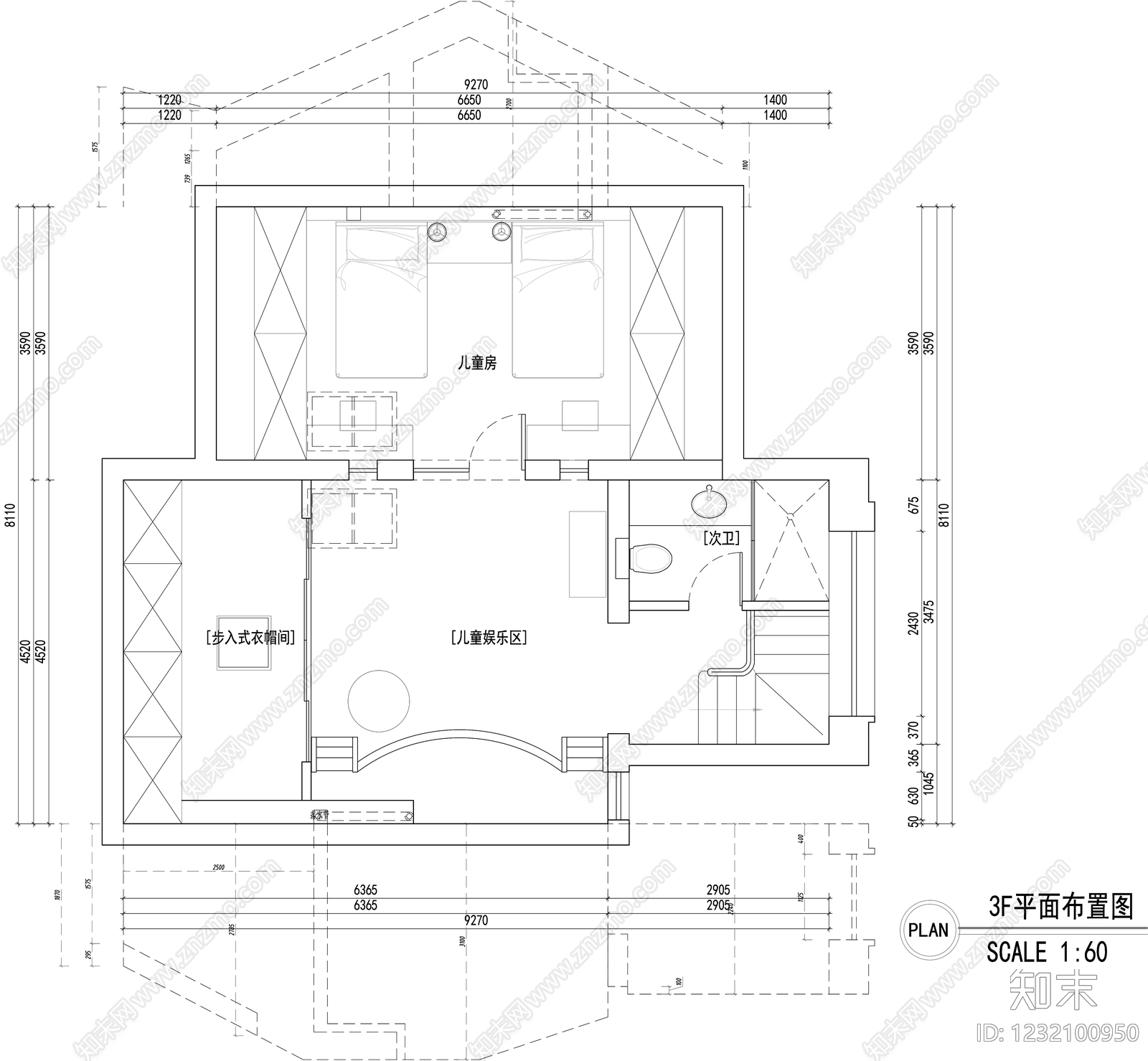 别墅cad施工图下载【ID:1232100950】