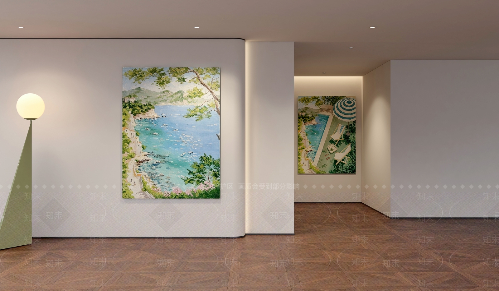 现代简约走廊3D模型下载【ID:1232102154】