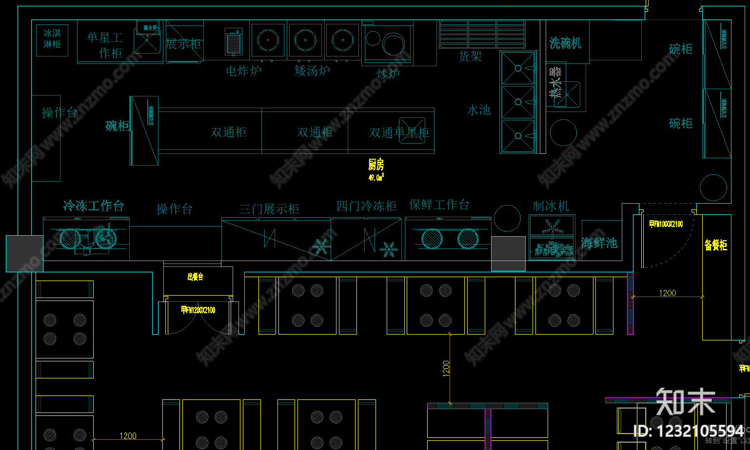 餐饮建筑cad施工图下载【ID:1232105594】