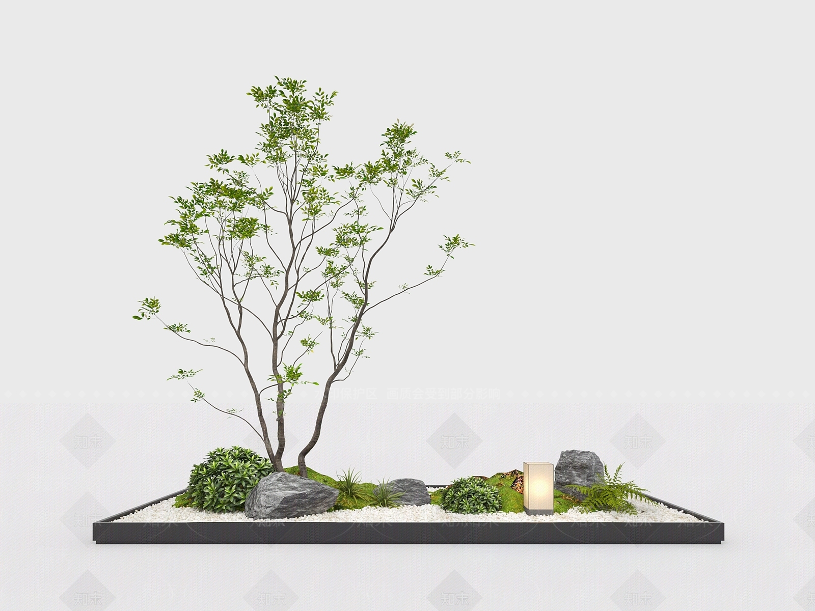 禅意室内景观3D模型下载【ID:1232106520】