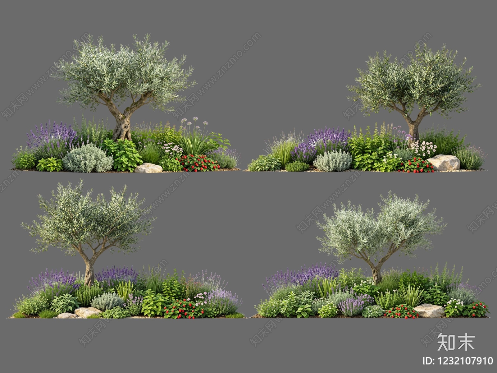 地中海花境SU模型下载【ID:1232107910】