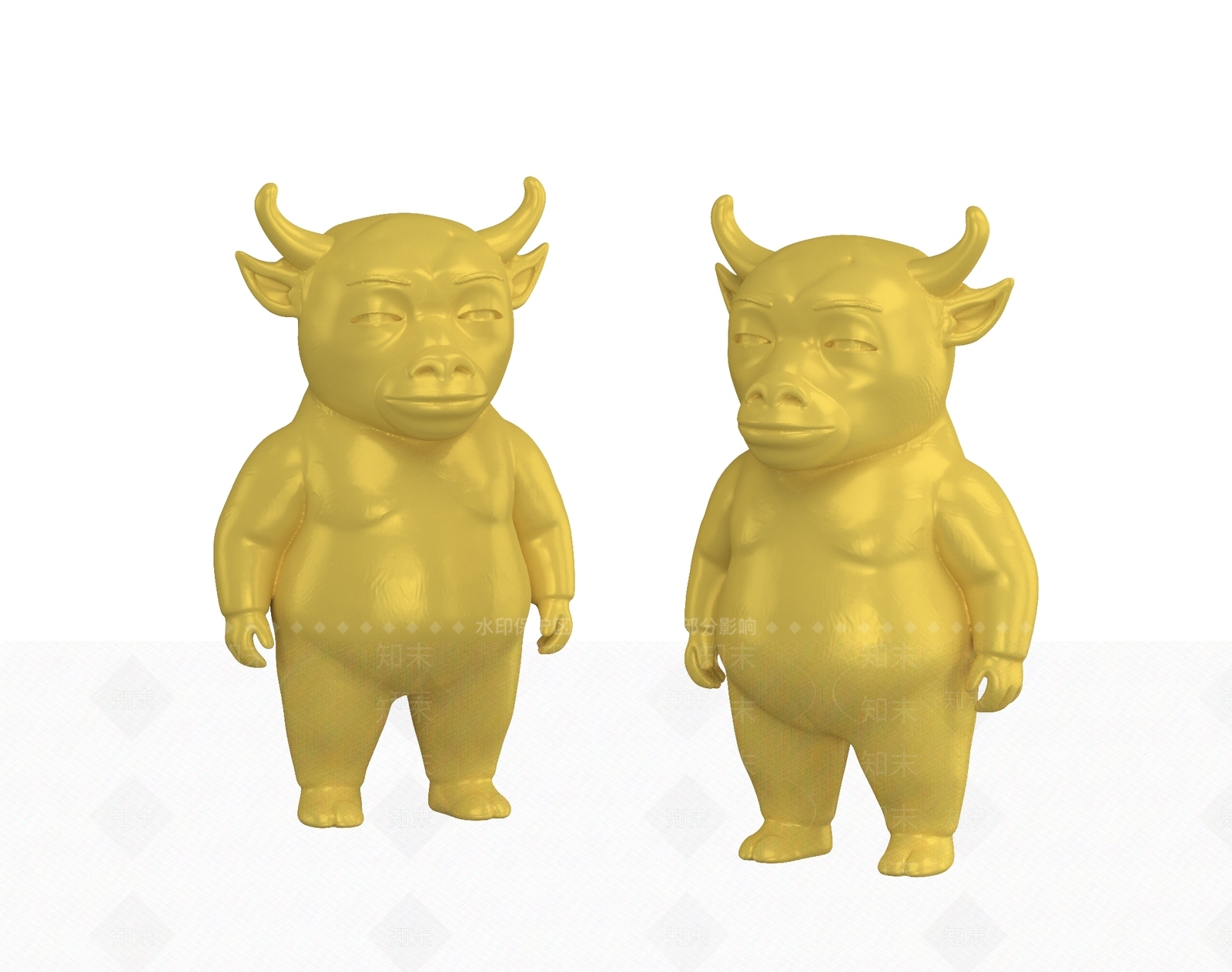 中式雕塑摆件3D模型下载【ID:1232107947】