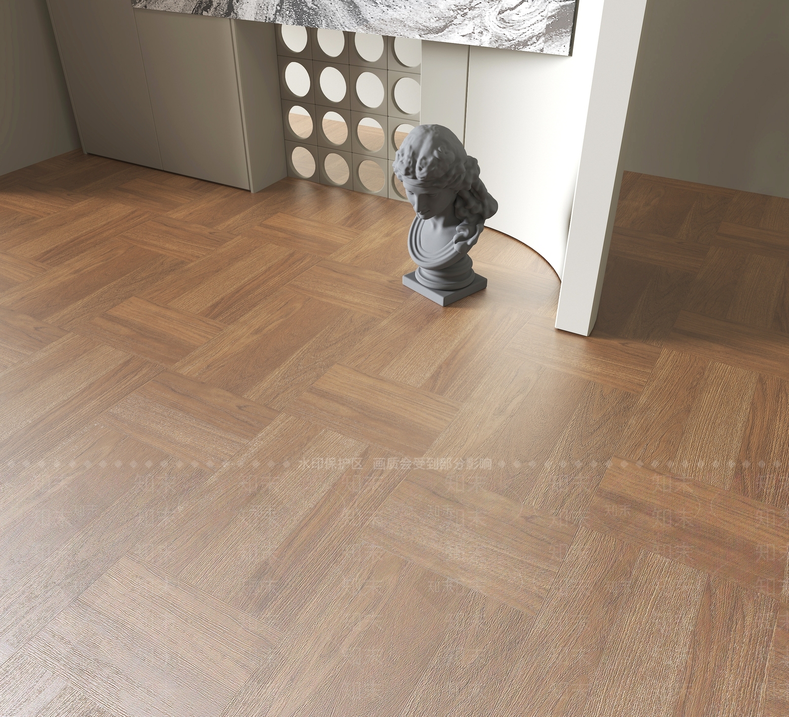 现代简约瓷砖展厅3D模型下载【ID:1232109183】