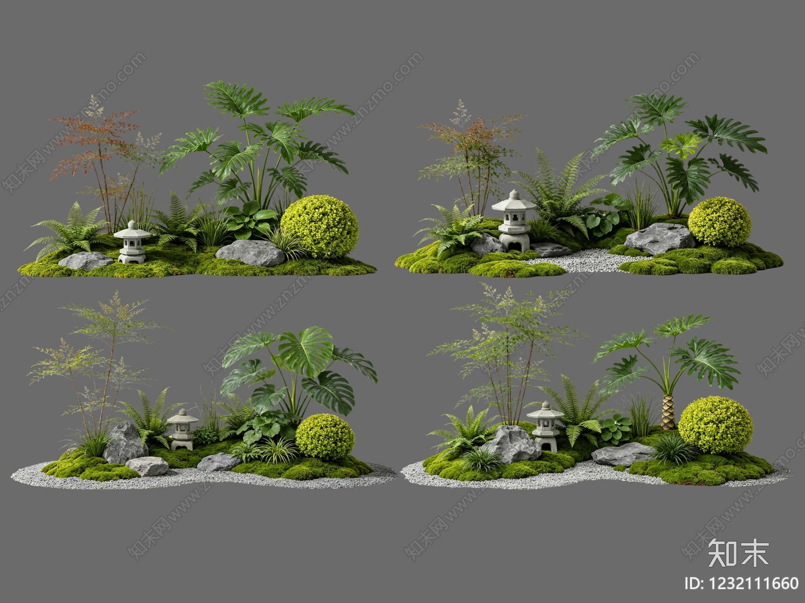 日式花境SU模型下载【ID:1232111660】