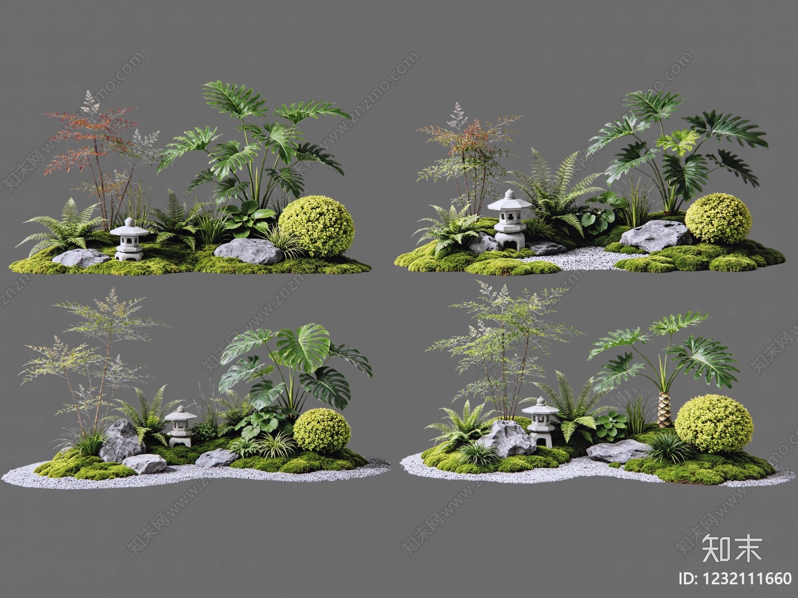 日式花境SU模型下载【ID:1232111660】