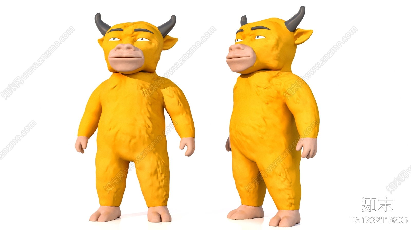 卡通虚拟人物3D模型渲染效果图