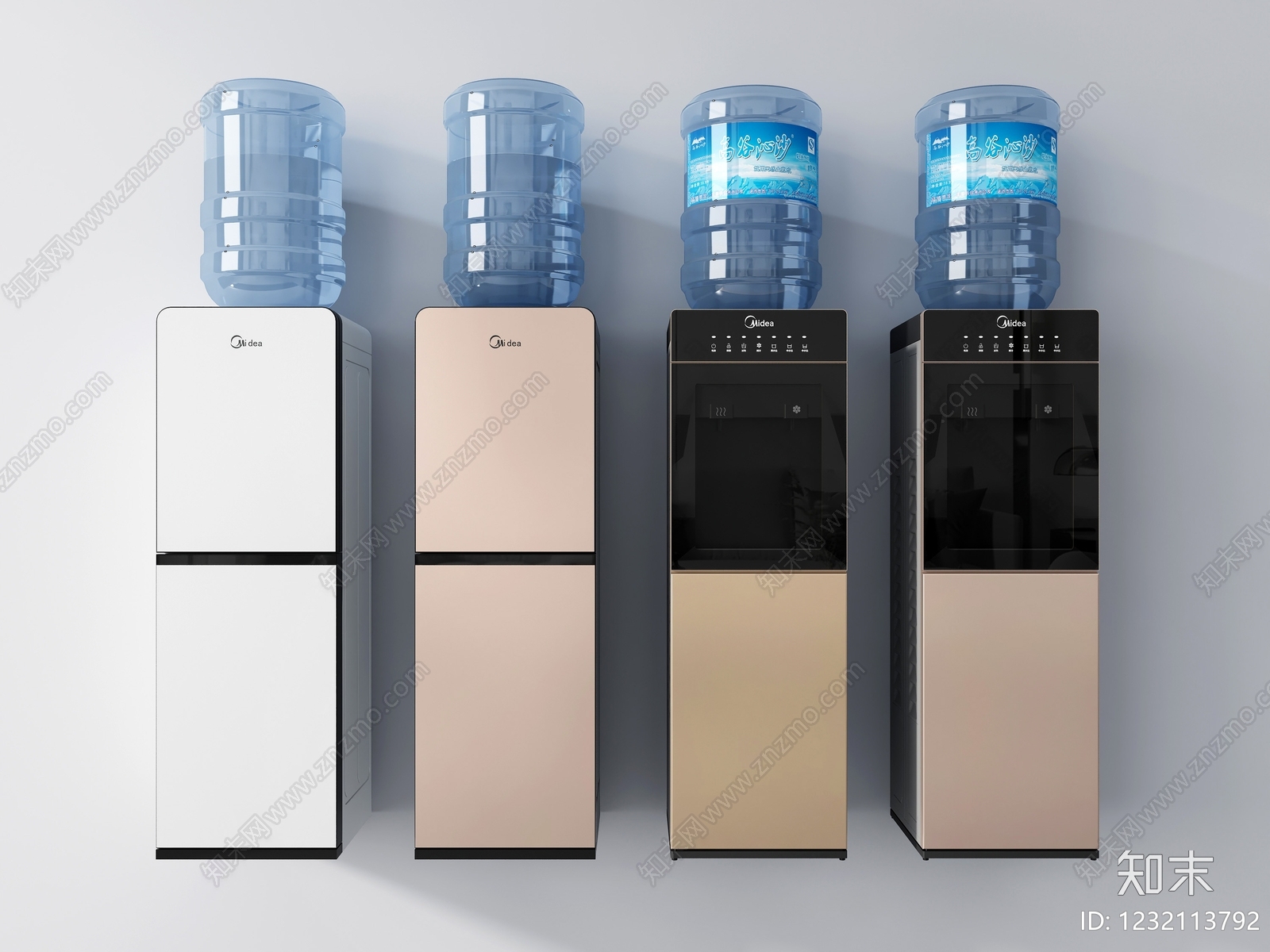 现代简约饮水机3D模型渲染效果图